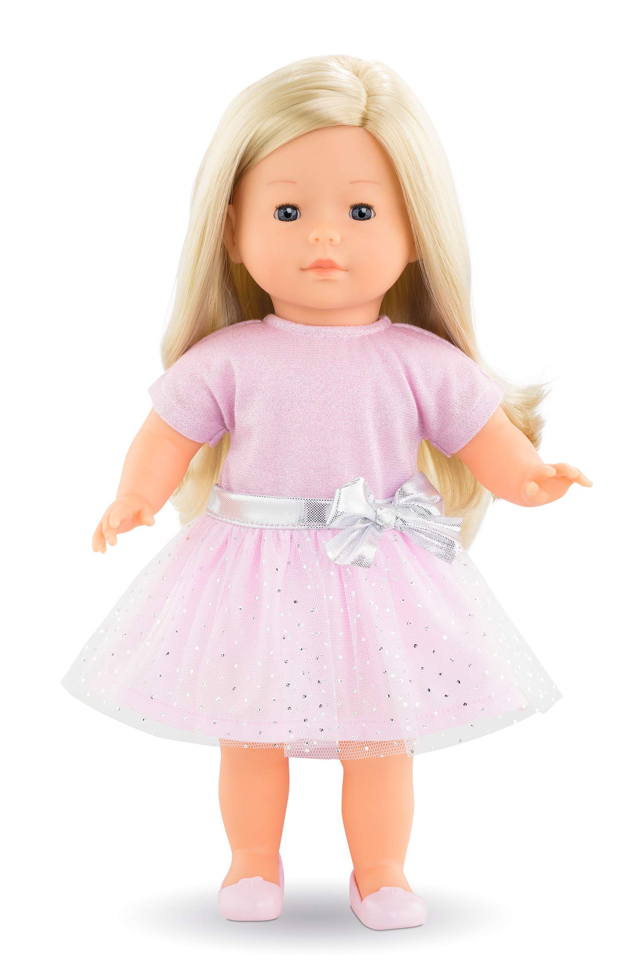 corolle-ma-party-kleid-rosa-puppenkleid-mit-t-llrock-f-r-36-cm-puppen image 2