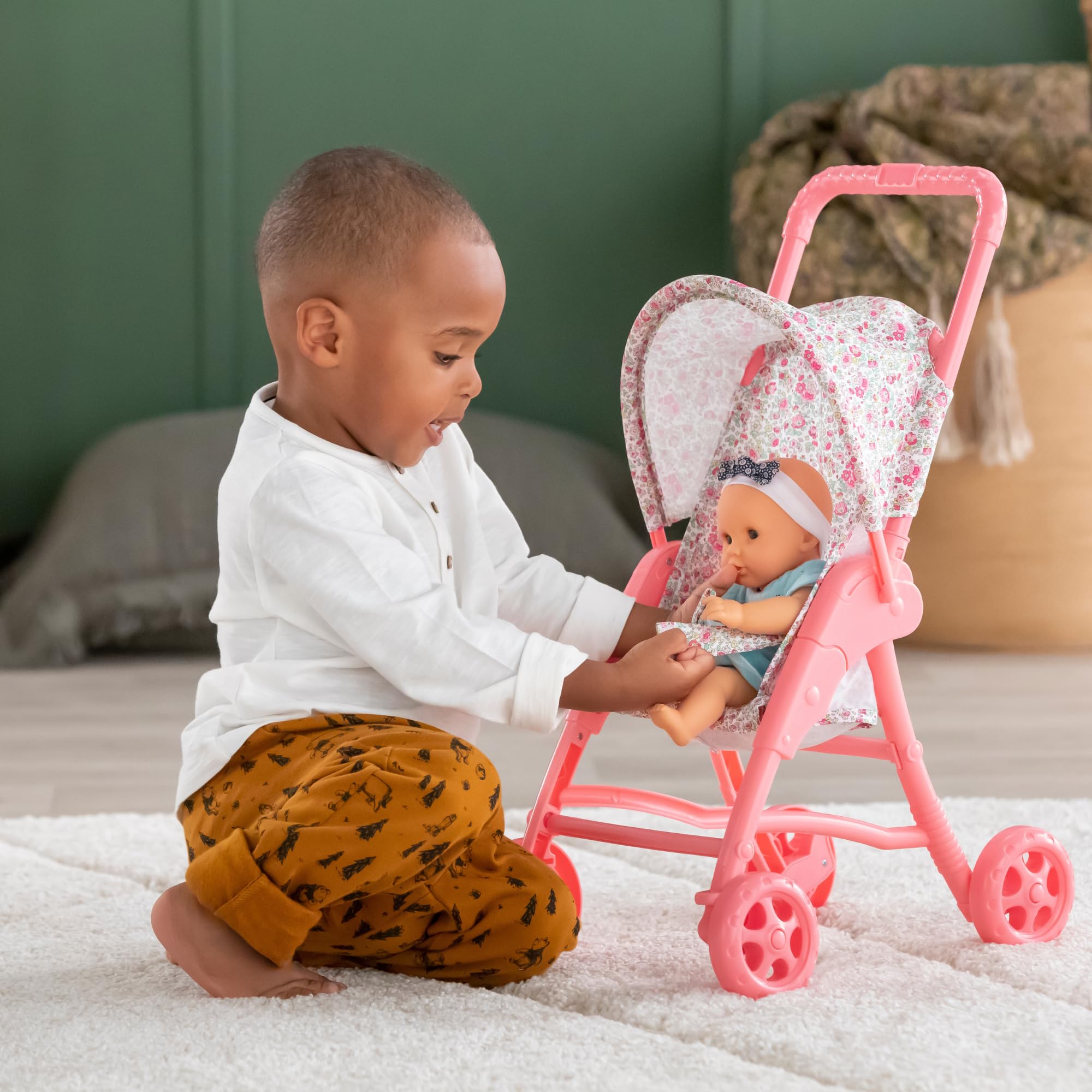 corolle-ma-premi-re-poup-e-puppenbuggy-floral-f-r-30-cm-puppen-ab-18-monaten image 4