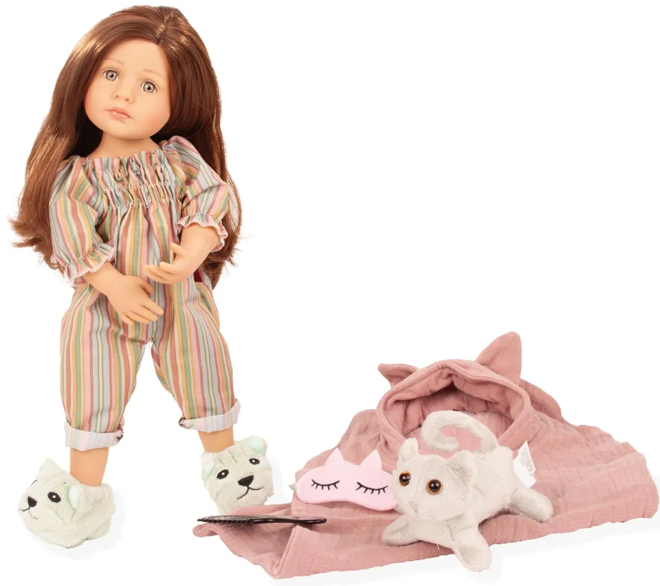 g-tz-little-kidz-grete-pj-party-2511042-stehpuppe-36-cm-8-teilig image 1