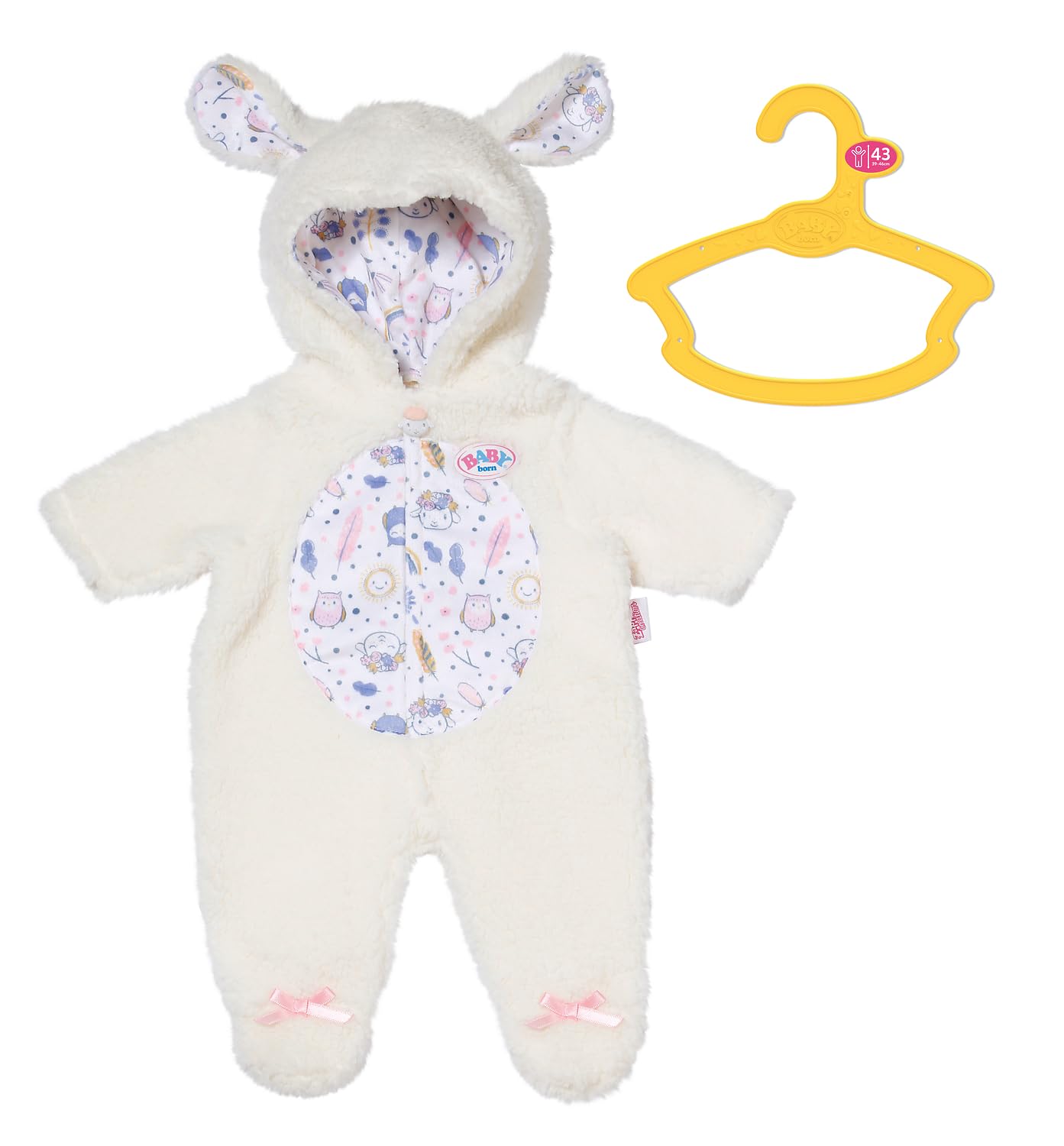 baby-born-schaf-strampler-mit-kapuze-puppenkleidung-f-r-43-cm-puppen image 1