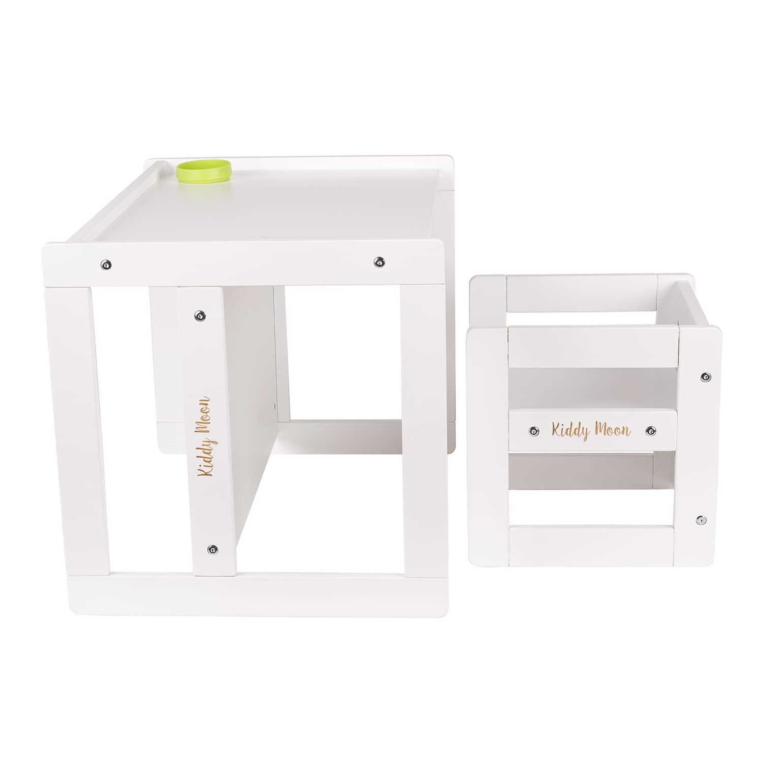 kiddymoon-kindertisch-mit-stuhl-2-in-1-wei image 5