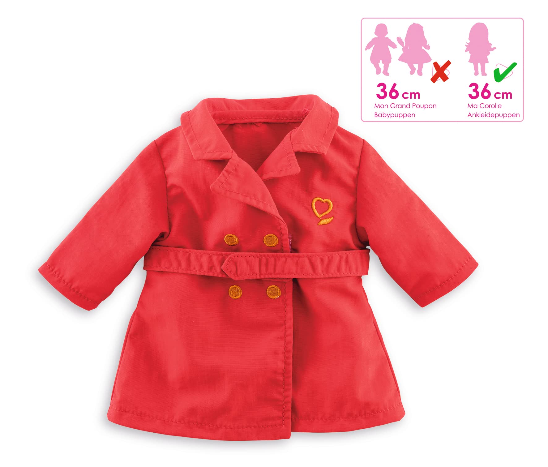 corolle-9000211910-trenchcoat-puppenkleidung-f-r-ma-corolle-36-cm image 3