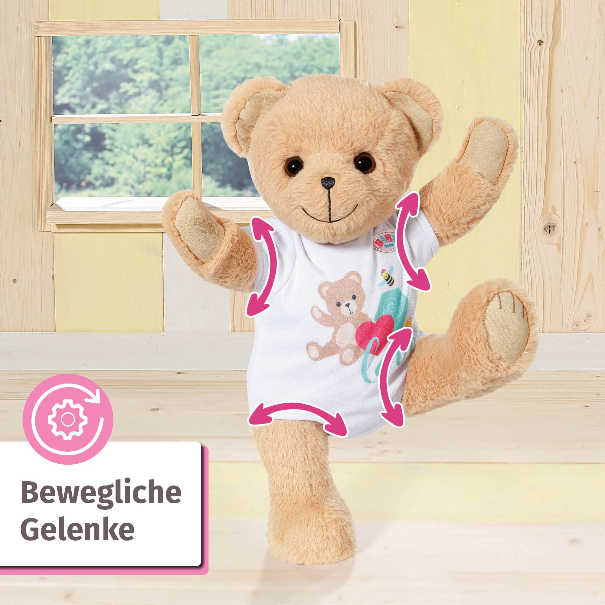 baby-born-teddy-wei-kuscheltier-mit-strampler-und-gelenken-834435 image 2