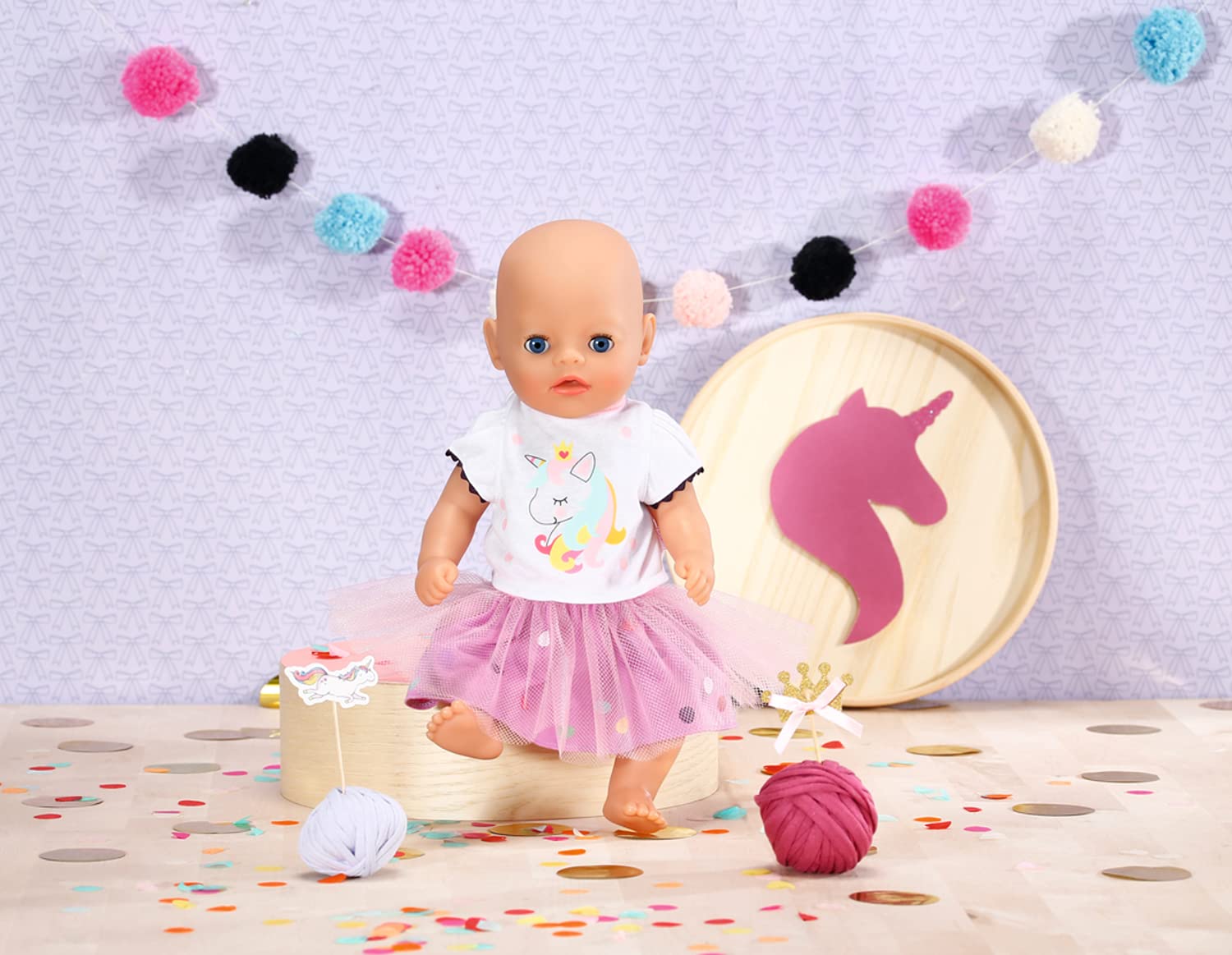 baby-born-dolly-moda-einhorn-shirt-mit-tutu-puppenkleidung-34-38-cm image 4