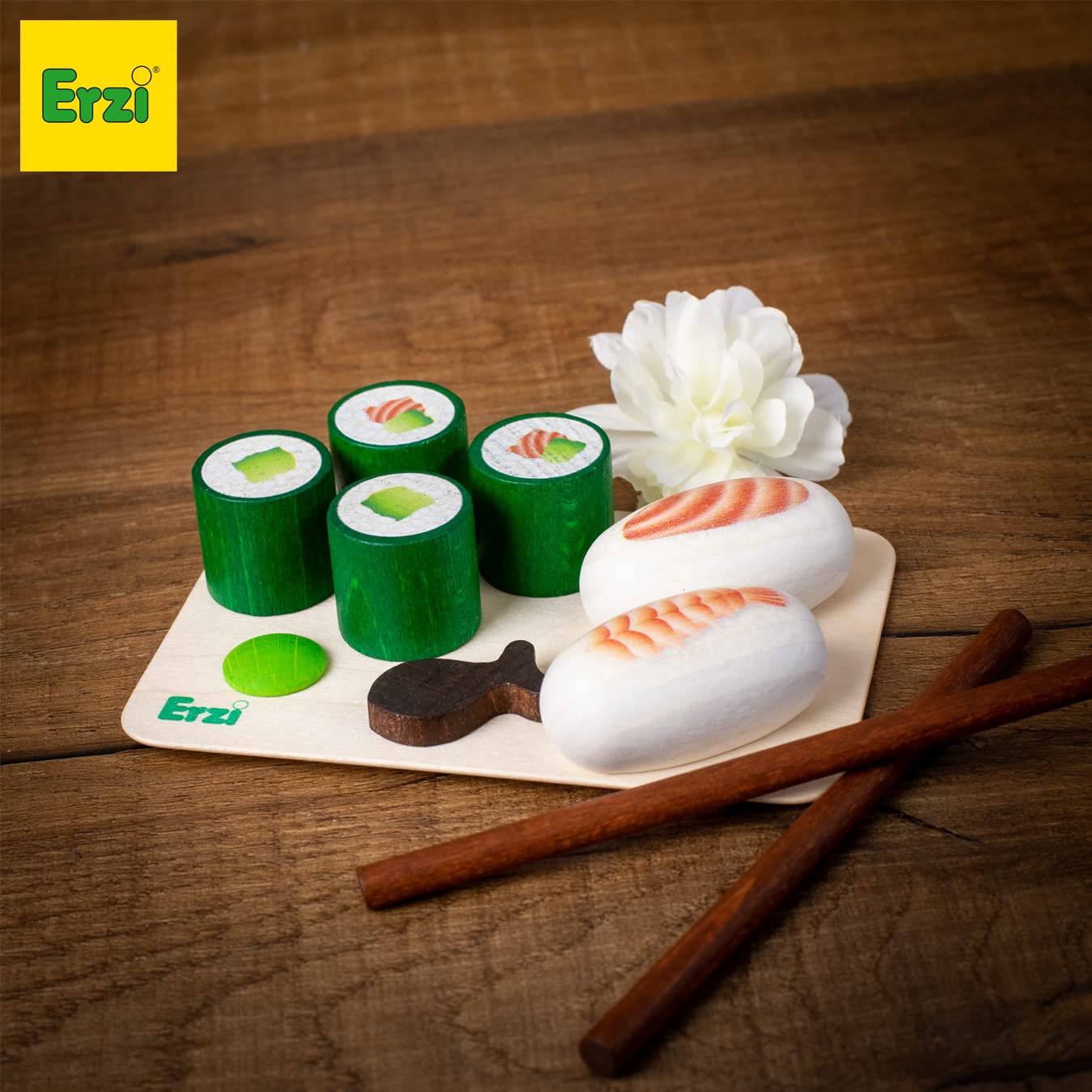 erzi-16145-sushi-aus-holz-11-teilig-kaufladenspielzeug image 2