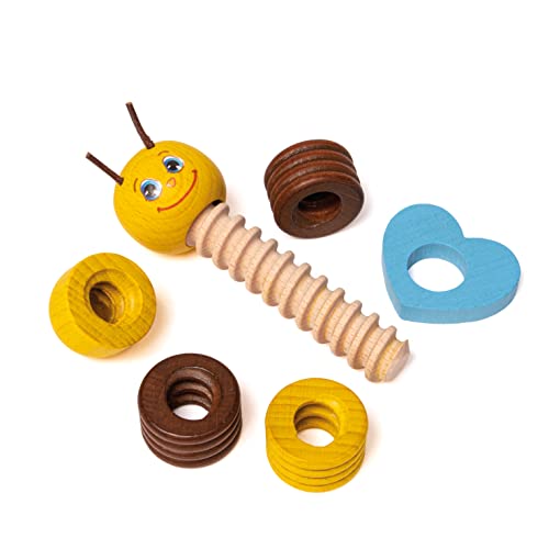 erzi-42525-schraubenspiel-biene-aus-holz-lernspiel-6-teilig image 6