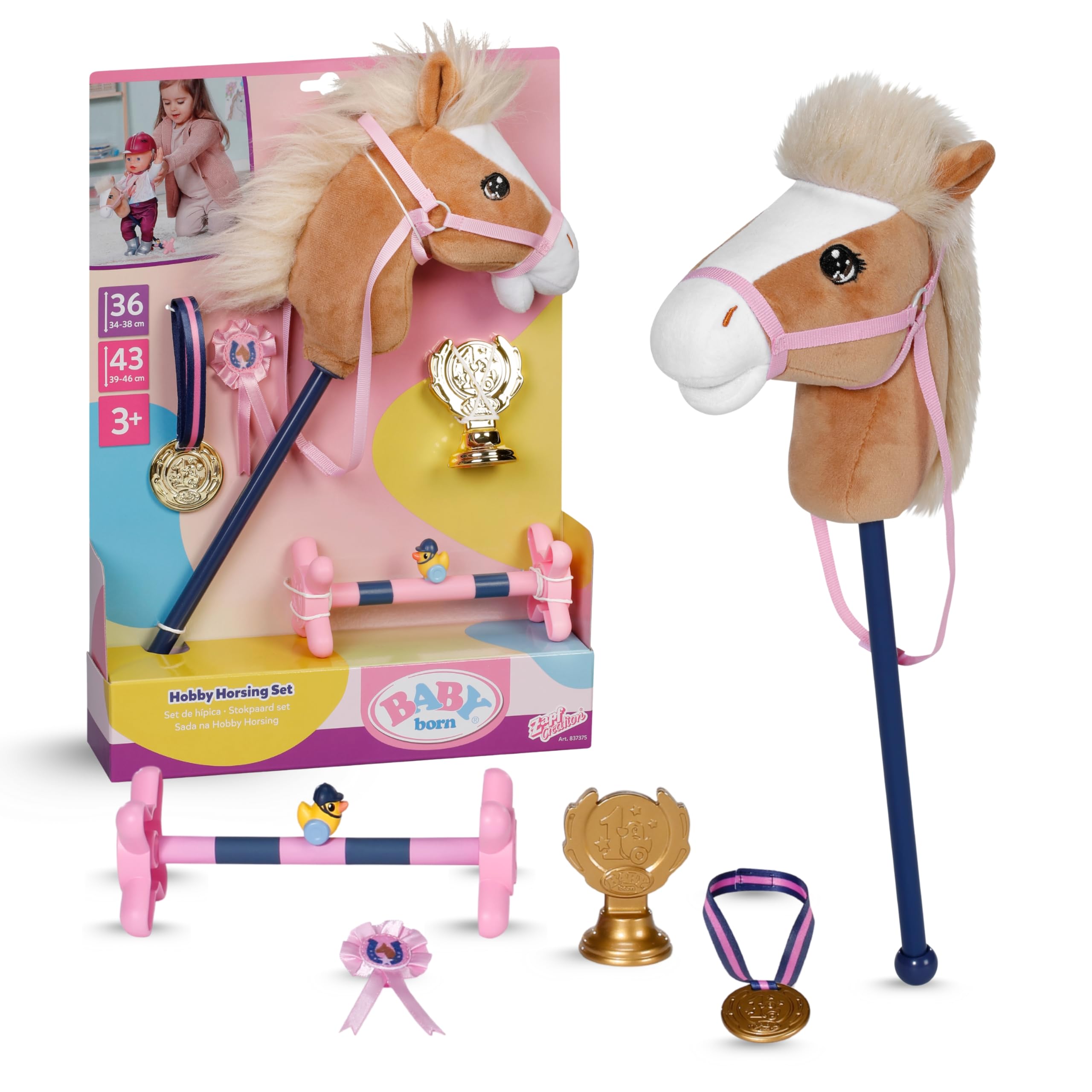 baby-born-hobby-horsing-set-f-r-36-und-43-cm-puppen-mit-steckenpferd image 1