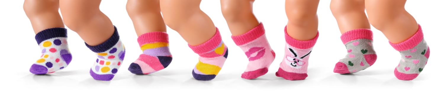 baby-born-socken-836057-f-r-43-cm-puppen-2-paar-bunte-puppens-ckchen image 5