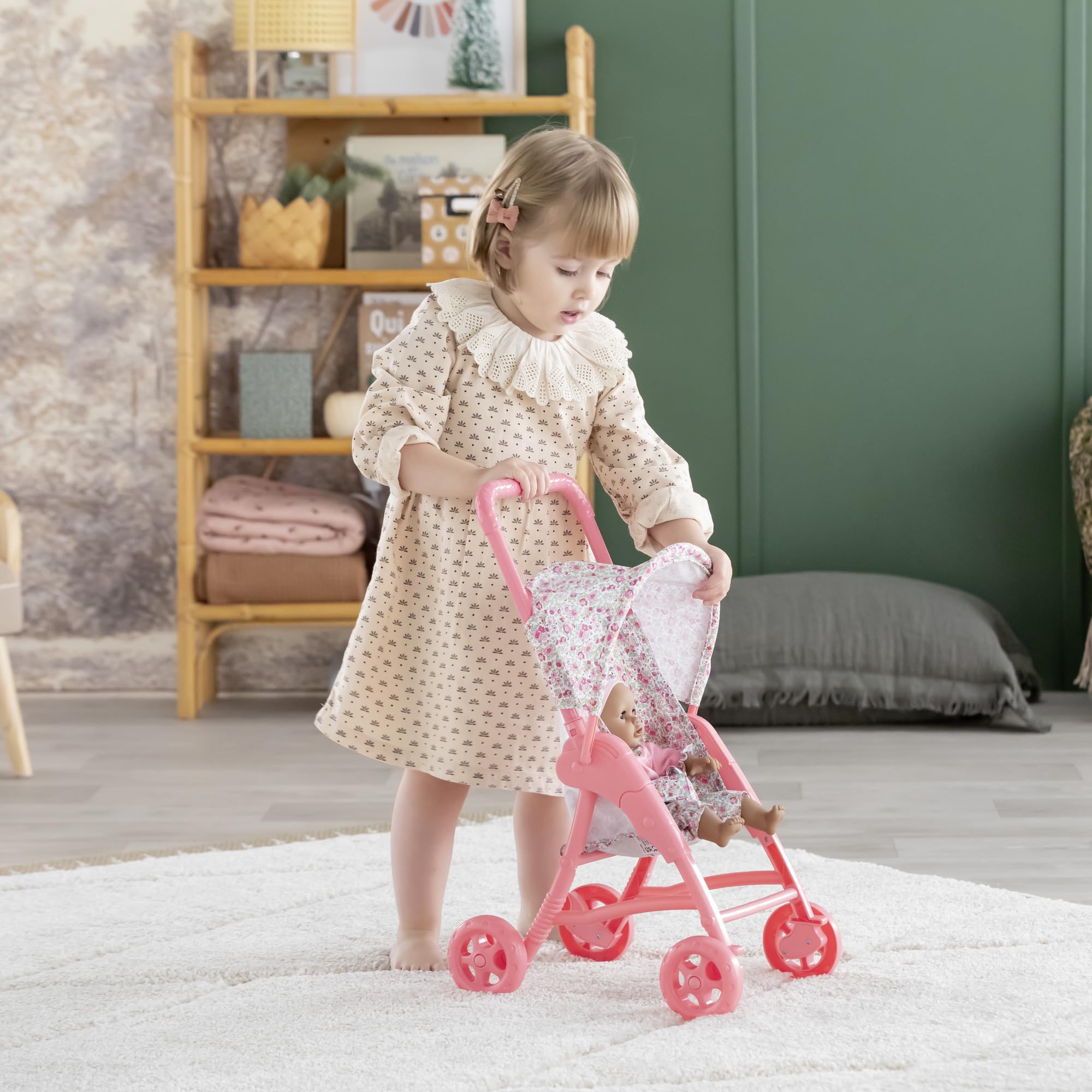 corolle-ma-premi-re-poup-e-puppenbuggy-floral-f-r-30-cm-puppen-ab-18-monaten image 8