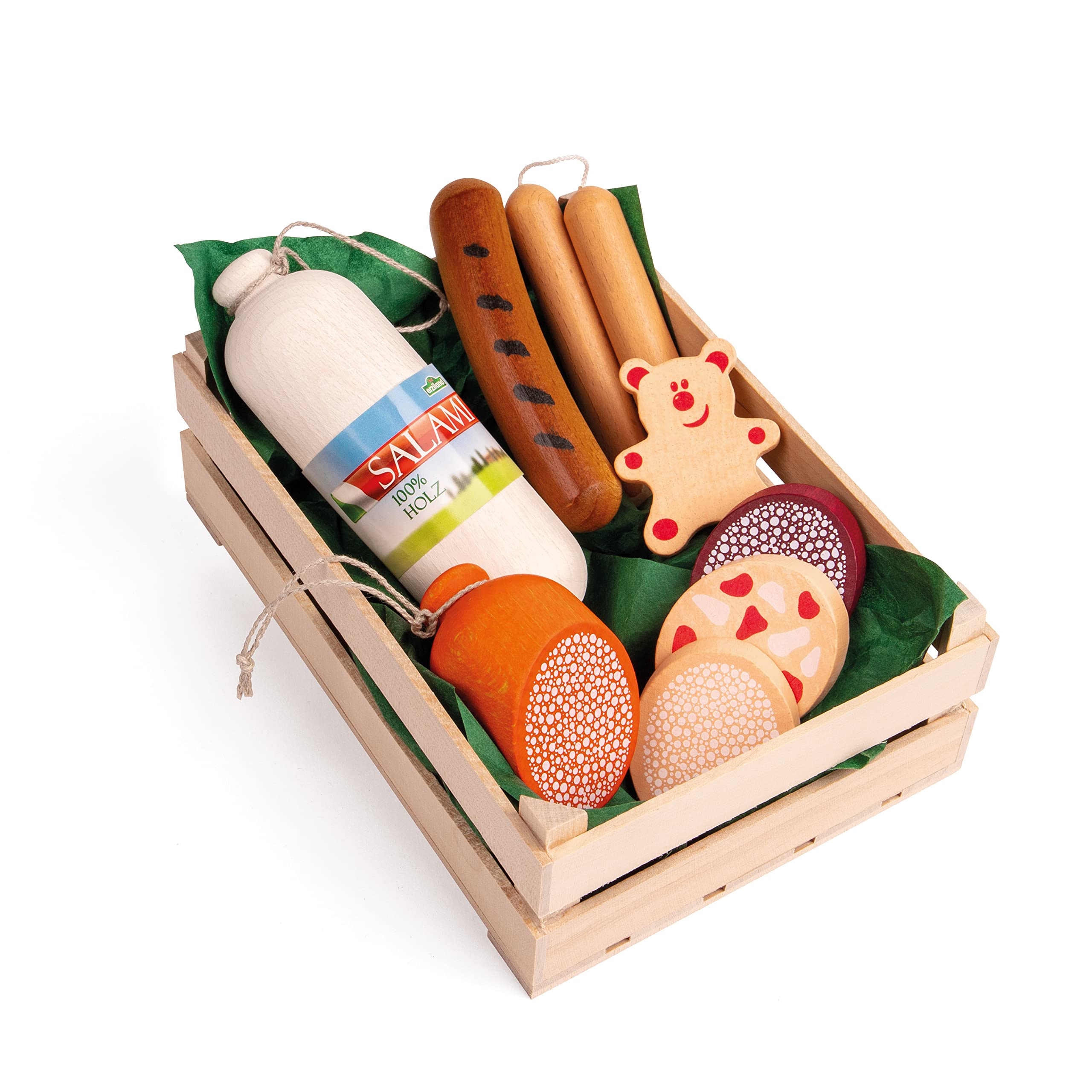 erzi-28140-sortiment-wurstwaren-kaufladen-holzspielzeug-6-teilig image 1