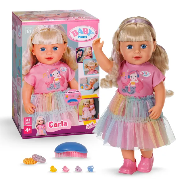 baby-born-carla-43cm-stylingpuppe-mit-langen-blonden-haaren image 1