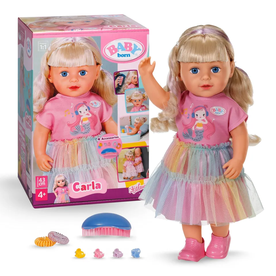 baby-born-carla-43cm-stylingpuppe-mit-langen-blonden-haaren image 1