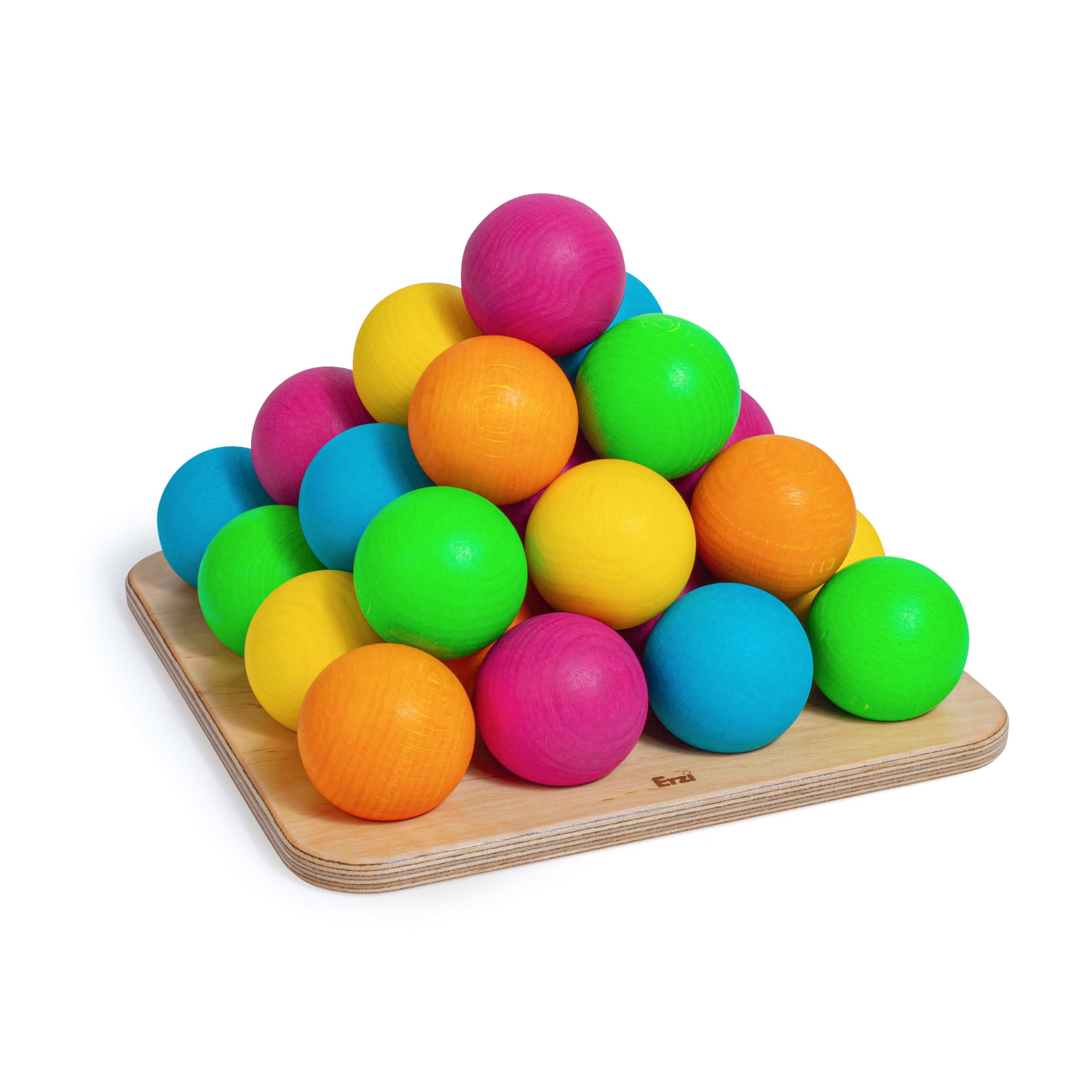 erzi-42269-fr-bel-kugeln-stapelspiel-aus-holz-30-kugeln-mit-vorlagen image 2