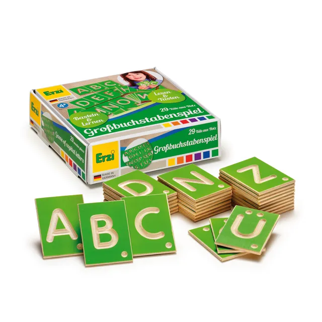 erzi-lernspiel-gro-buchstaben-29-teilig-aus-holz-birkensperrholz image 1