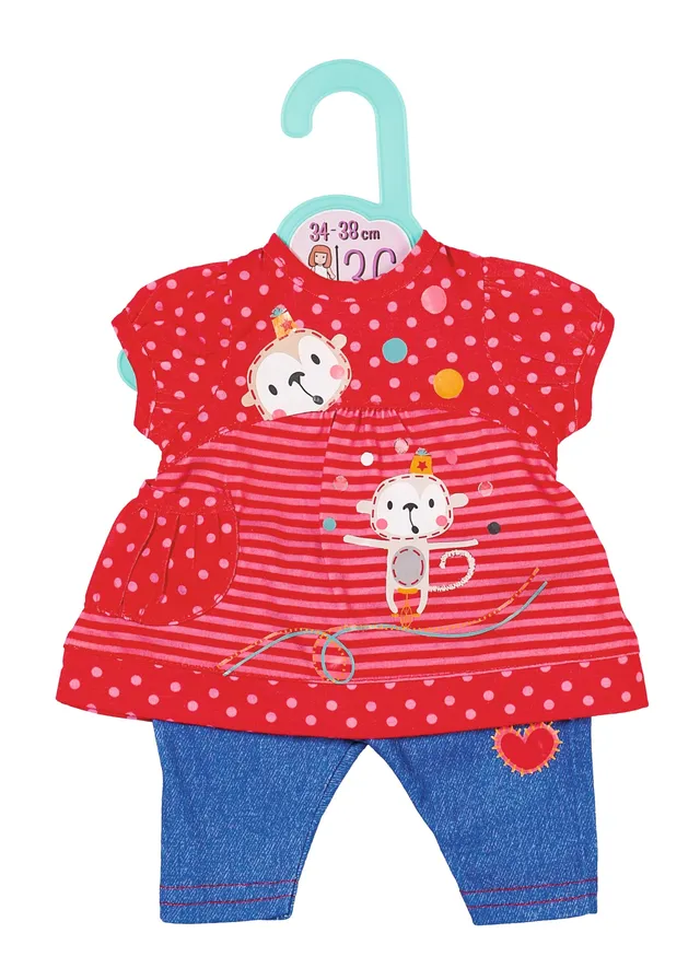 baby-born-dolly-moda-kleid-und-hose-affe-f-r-34-38cm-puppen image 1