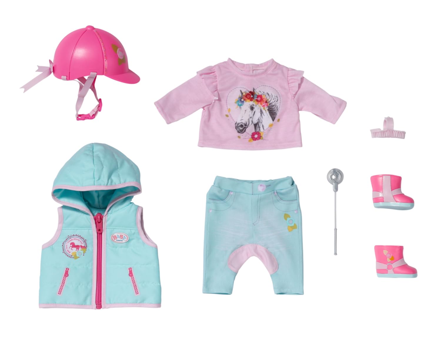 baby-born-deluxe-reiter-outfit-43cm-7-teilig-mit-helm-und-stiefeln image 2