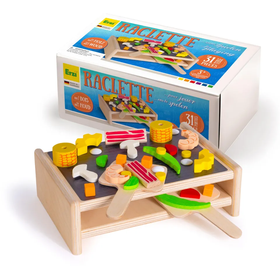 erzi-10685-raclette-aus-holz-kaufladenspielzeug-grill-set image 1