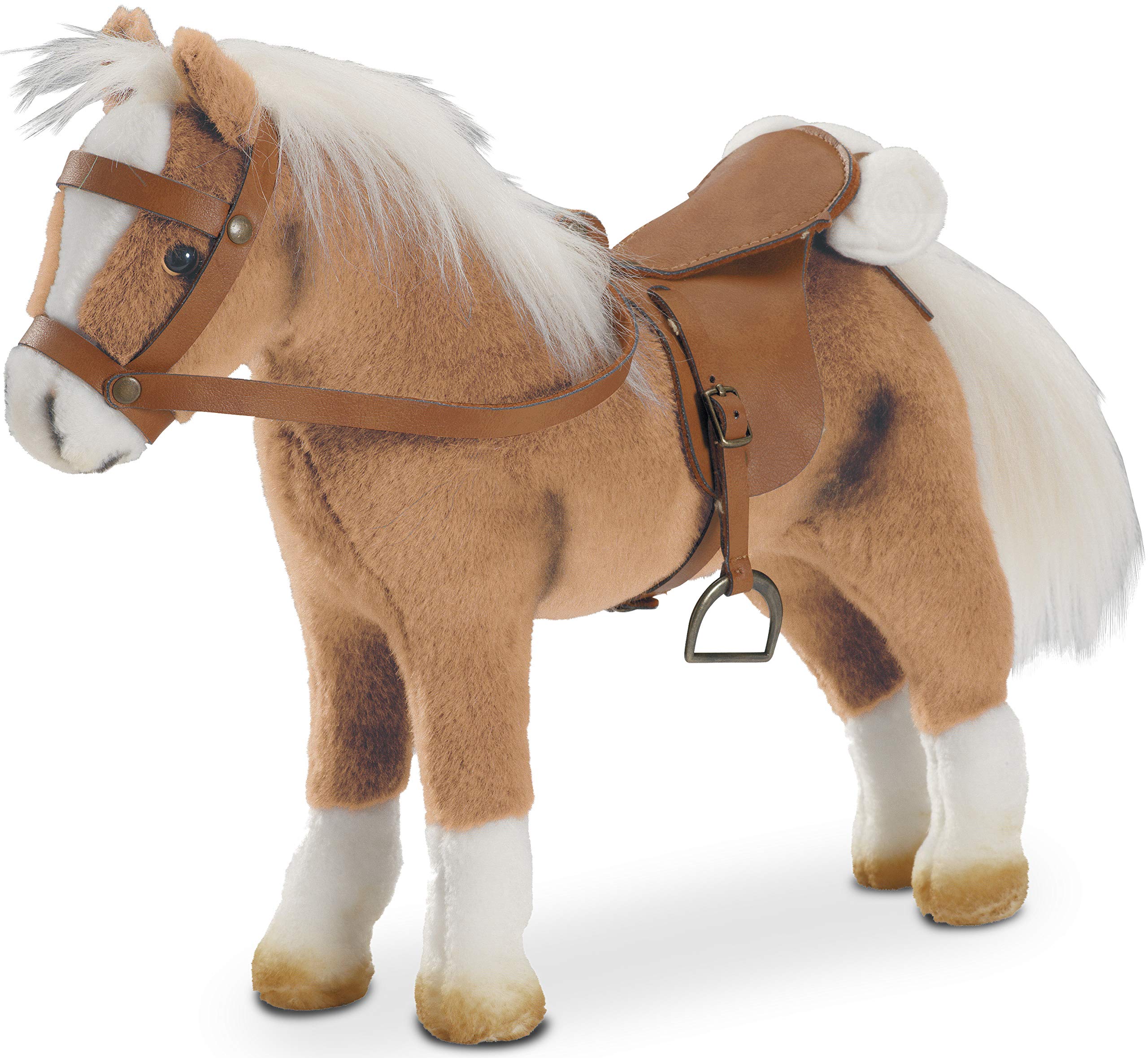 g-tz-haflinger-fritz-pferd-mit-sattel-pl-schpferd-f-r-50-cm-puppen image 1