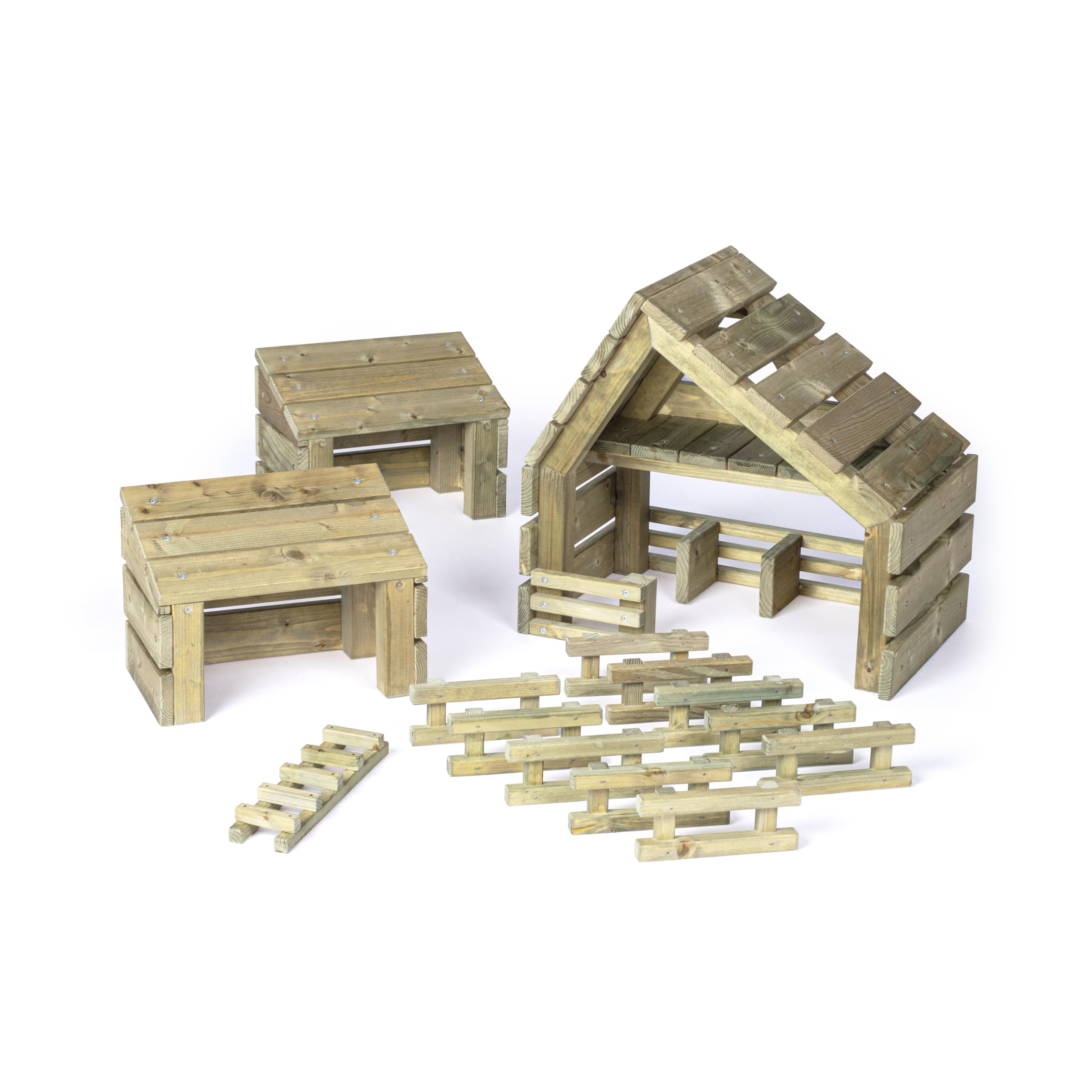 erzi-41028-bauernhof-outdoor-aus-holz-wetterbest-ndiges-rollenspiel-set-14-teili image 2