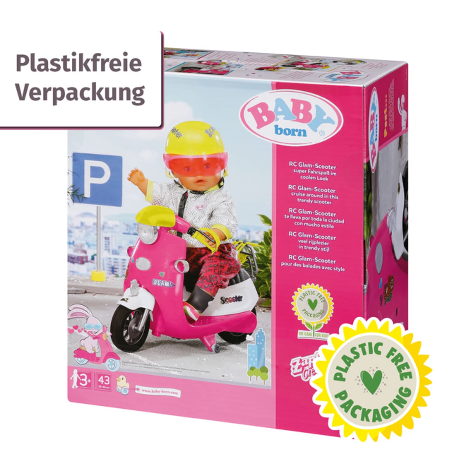 baby-born-city-rc-glam-scooter-ferngesteuert-mit-licht-f-r-puppen-rosa image 8