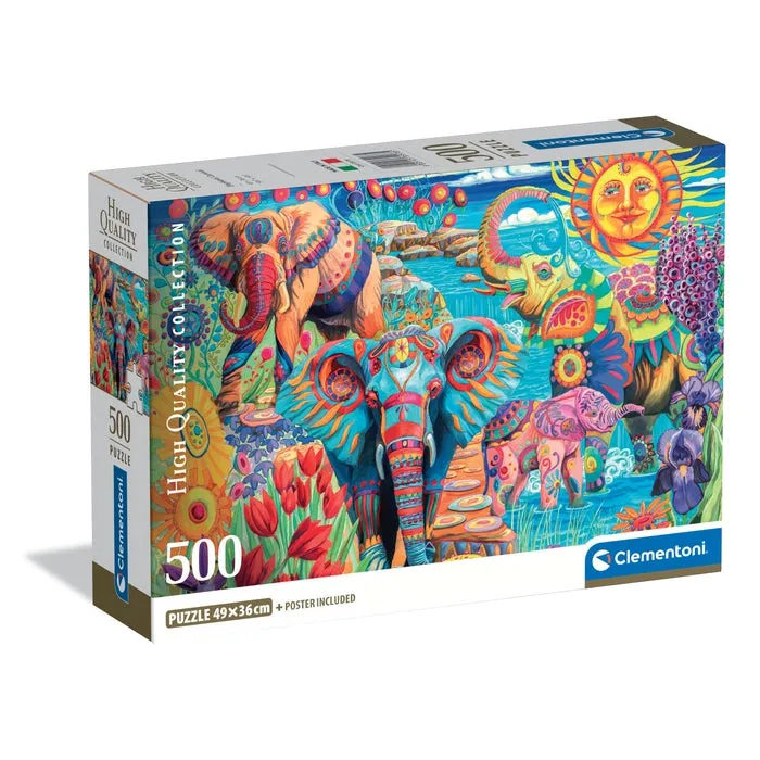 clementoni-elephants-carnival-puzzle-500-teile image 1