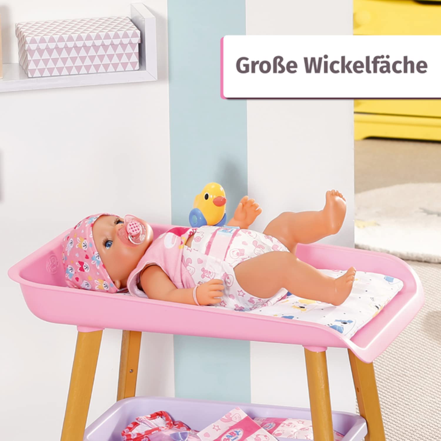 baby-born-wickeltisch-f-r-43-cm-puppen-mit-tuchhalter-829998 image 3