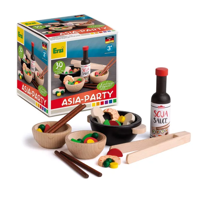 erzi-28181-sortierung-wok-party-kaufladen-holzspielzeug-31-teilig image 1