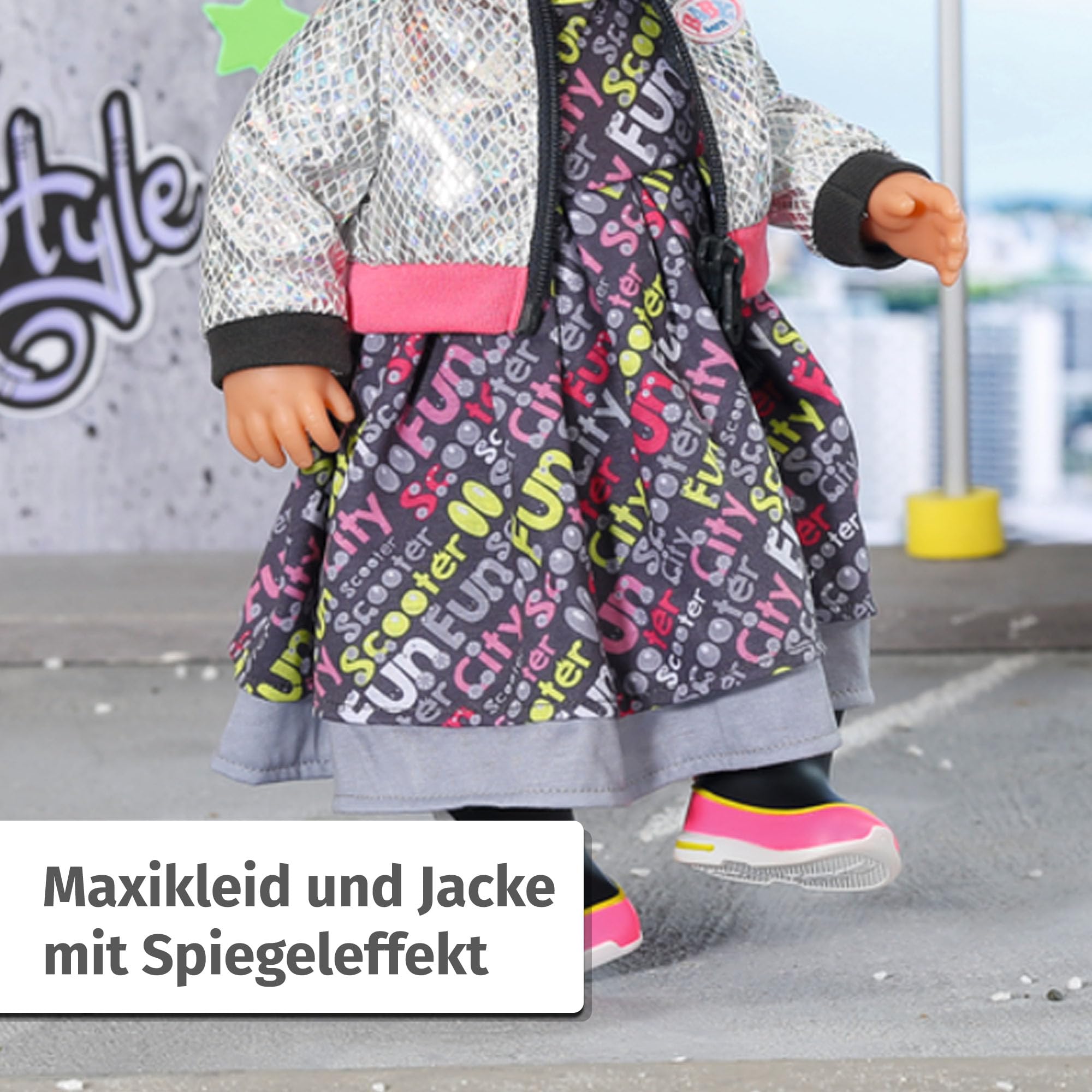 baby-born-e-scooter-outfit-837672-f-r-43-cm-puppen-kleid-jacke-m-tze image 4