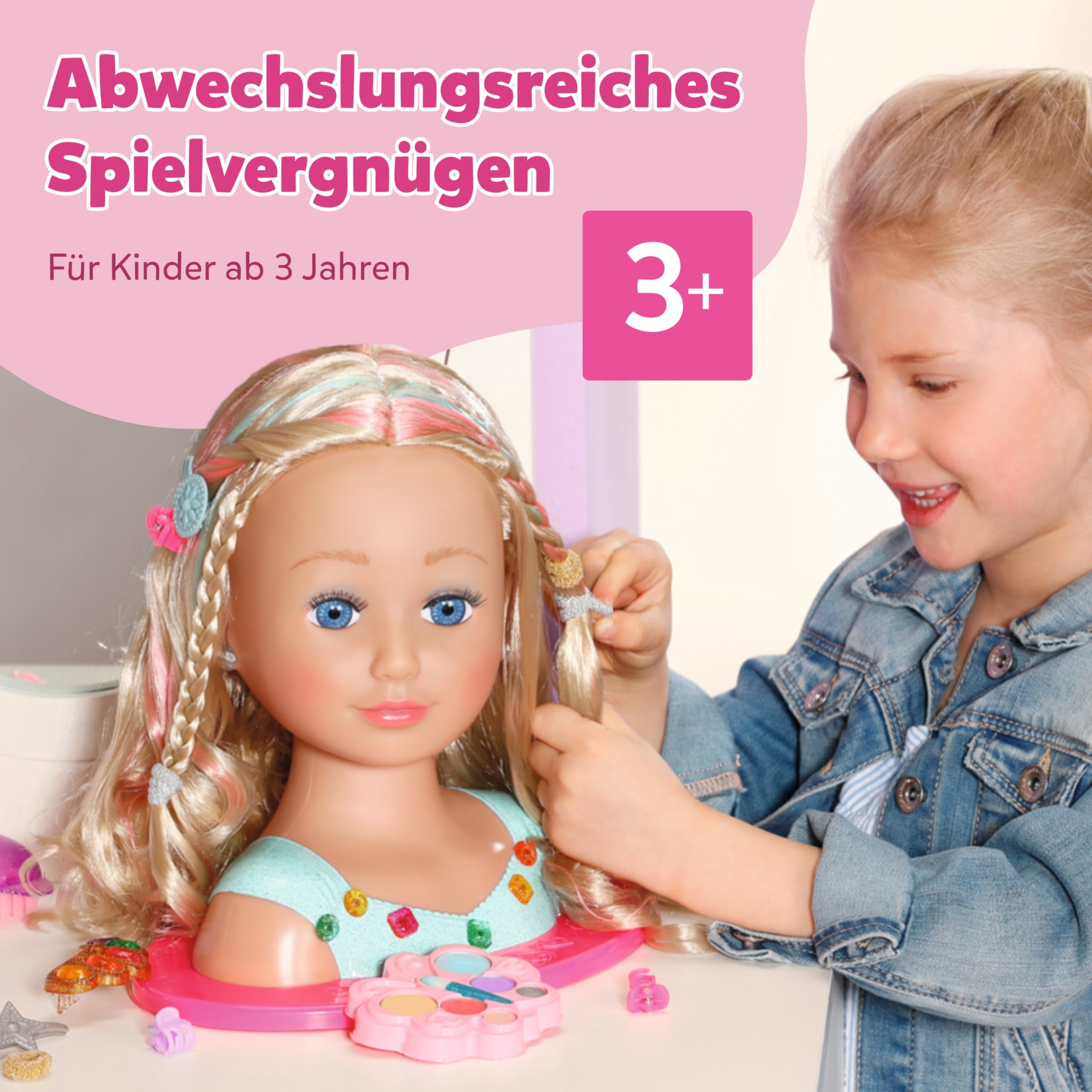 baby-born-stylingkopf-prinzessin-frisierkopf-mit-schminkpalette image 7