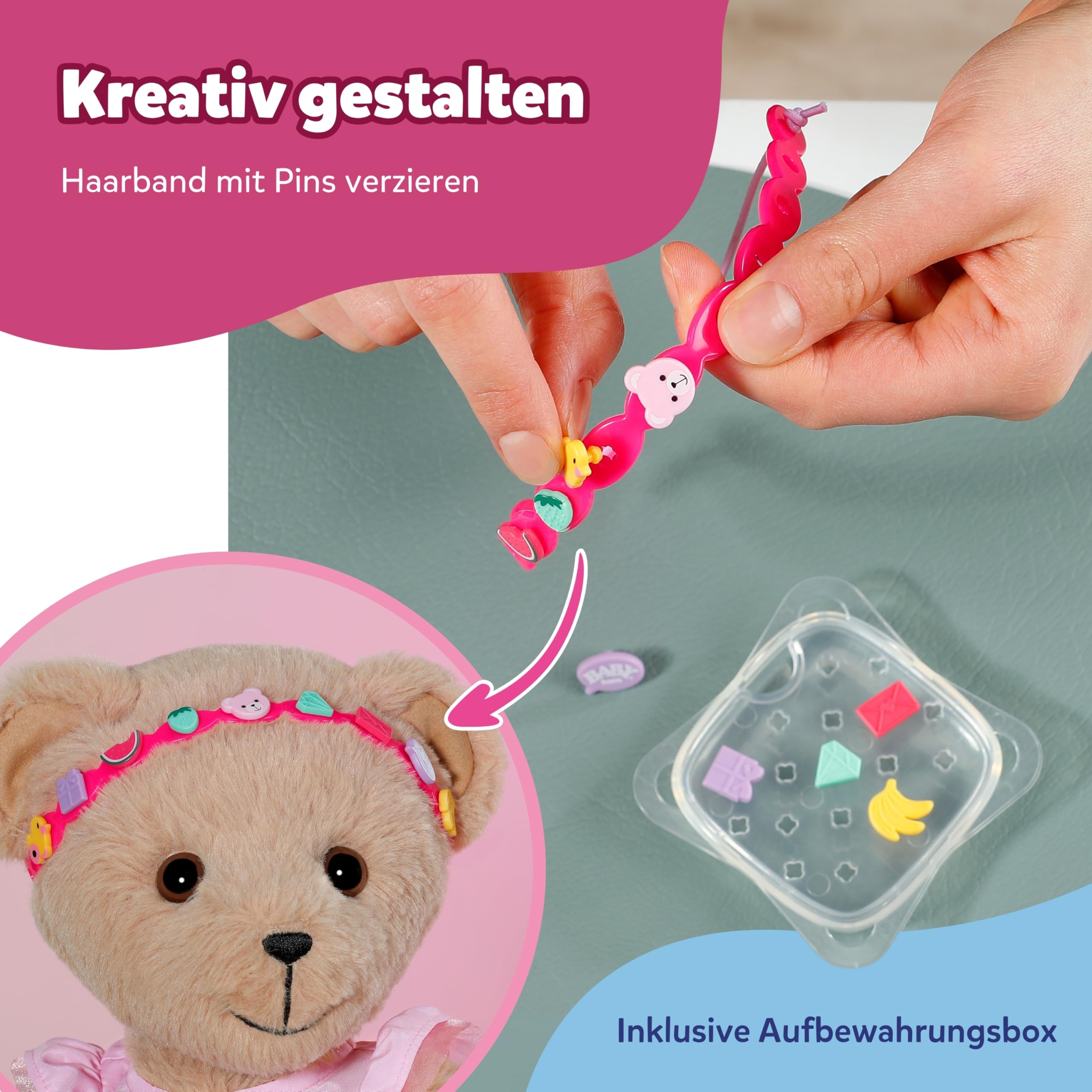 baby-born-kleid-mit-pins-und-haarband-puppenkleidung-f-r-43-cm-puppen image 3
