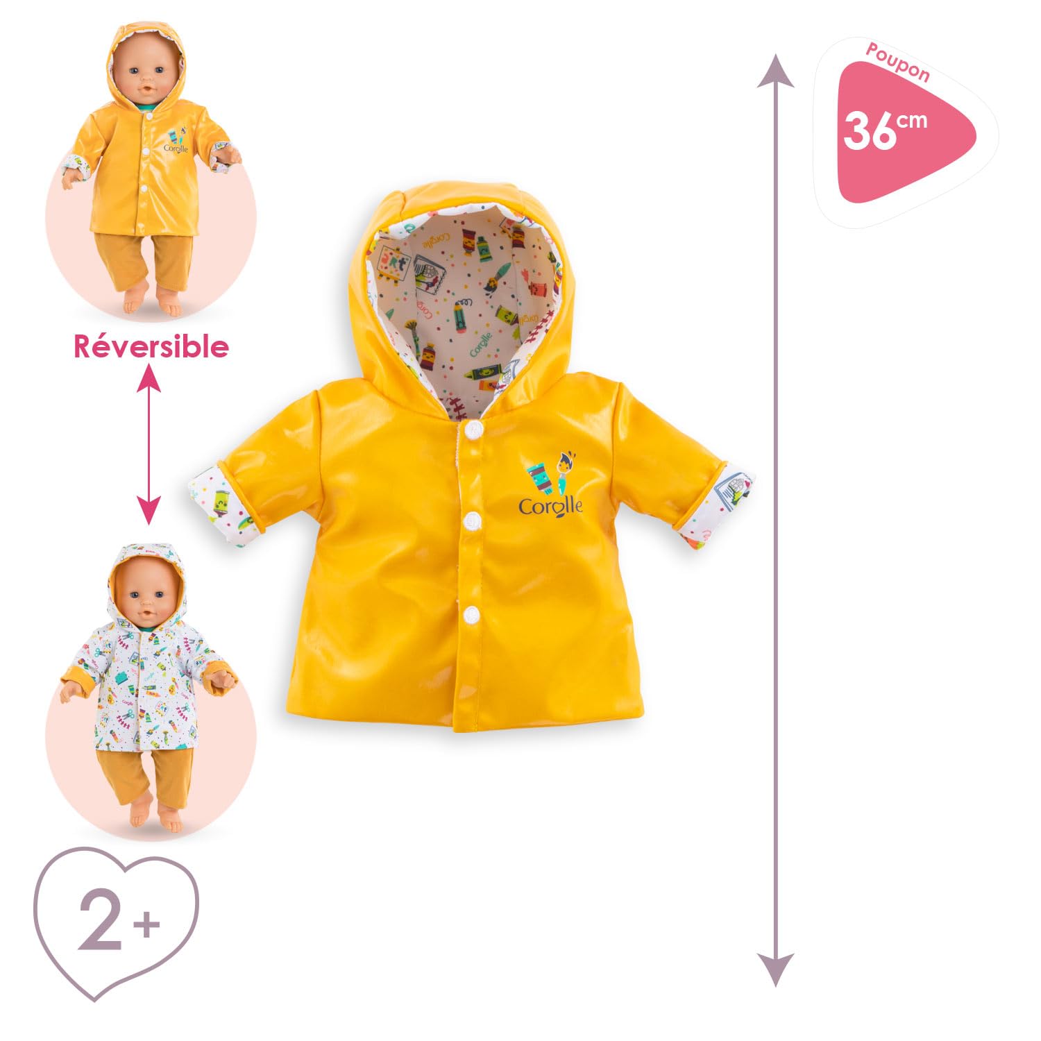 corolle-mon-grand-poupon-regenmantel-k-nstler-f-r-36cm-babypuppen image 2