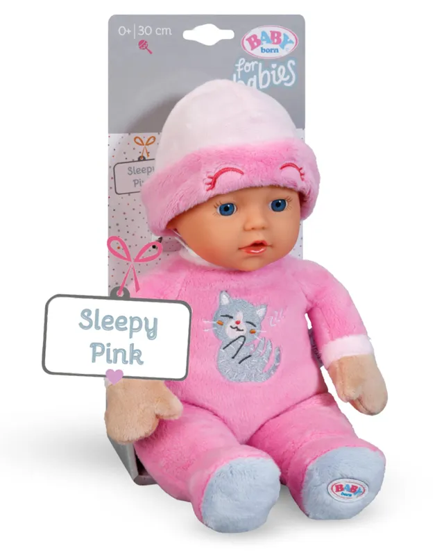 baby-born-for-babies-sleepy-pink-30-cm-stoffpuppe-mit-rassel image 1