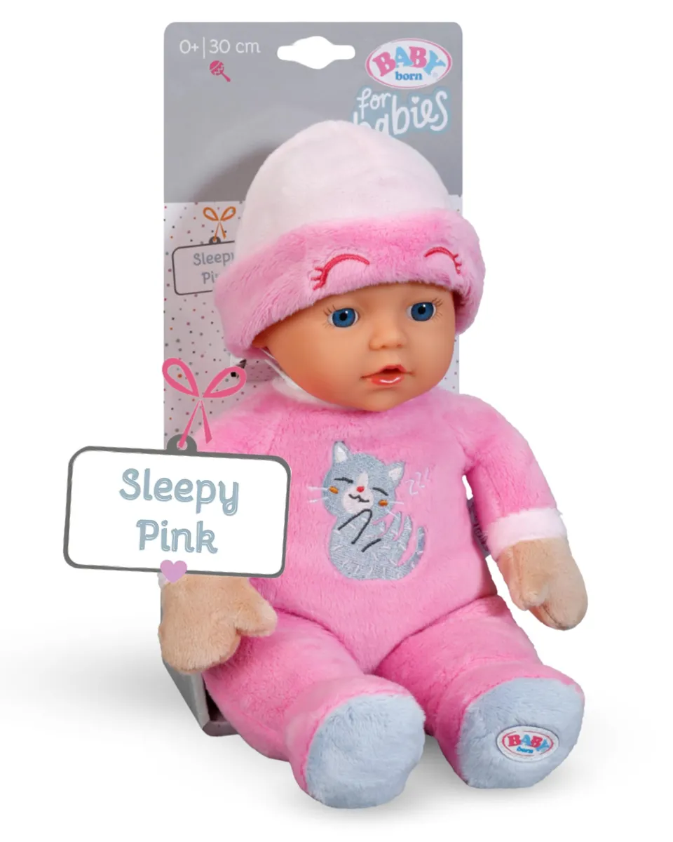 baby-born-for-babies-sleepy-pink-30-cm-stoffpuppe-mit-rassel image 1