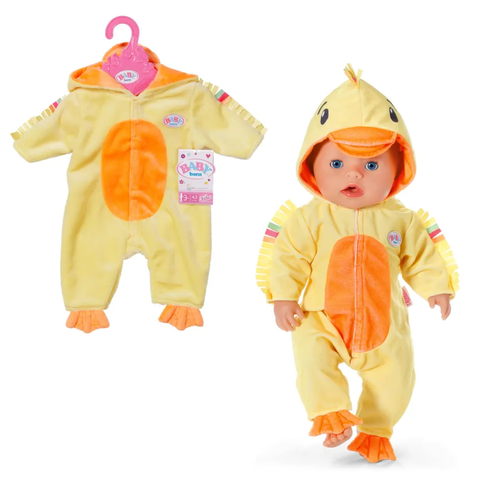 baby-born-teddy-nachtstrampler-enten-onesie-aus-fleece-f-r-43-cm-puppen image 1