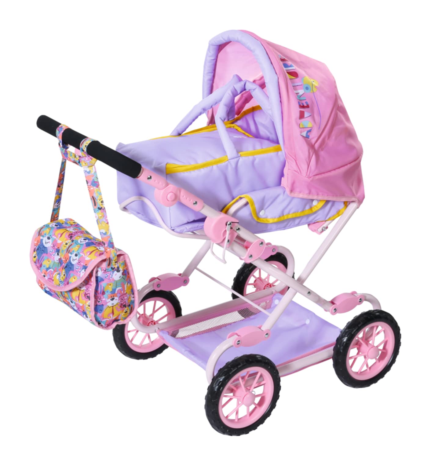 baby-born-deluxe-pram-puppenwagen-mit-verstellbarem-griff-und-wickeltasche-f-r-3 image 1