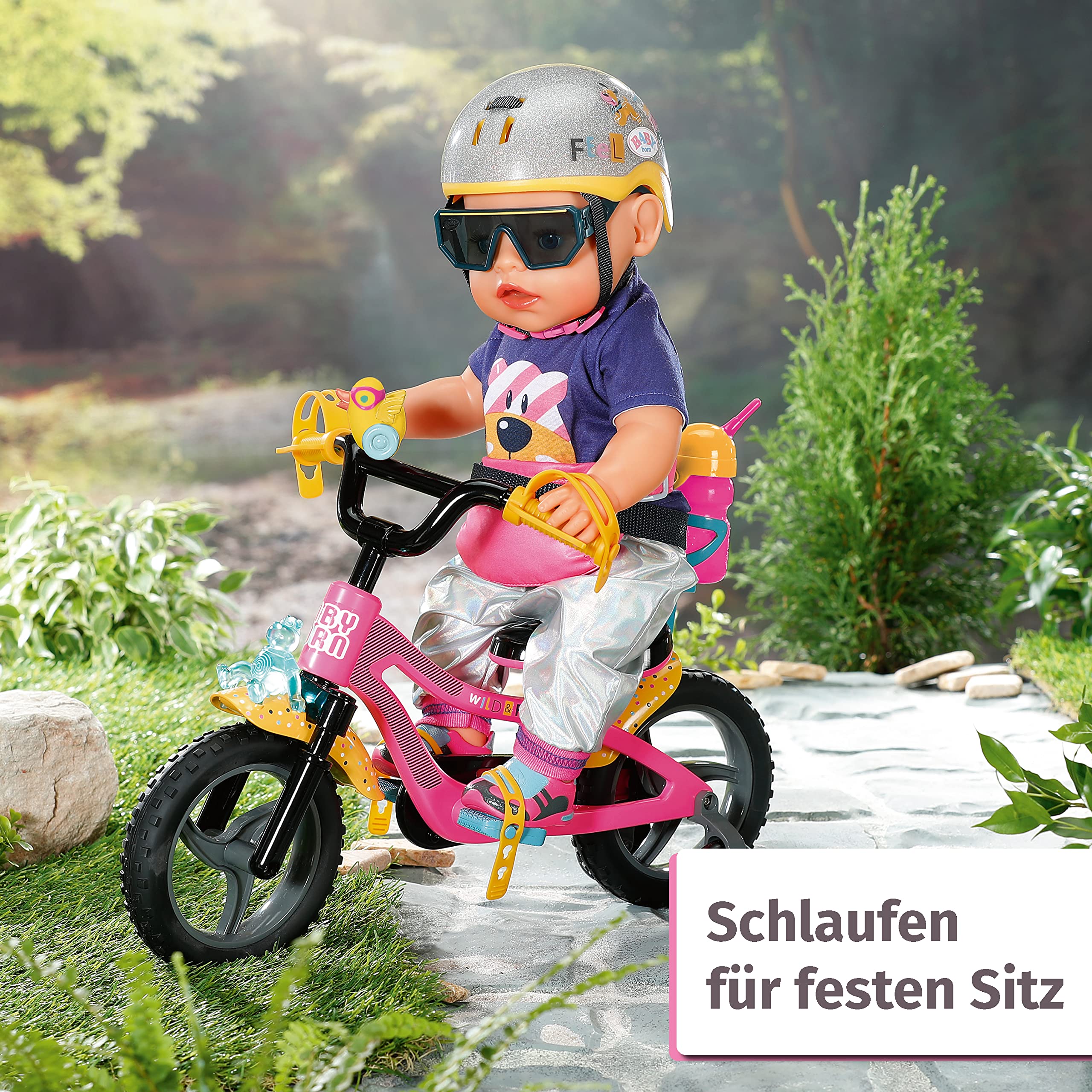 baby-born-fahrrad-puppenfahrrad-pink-f-r-43-cm-puppen image 3