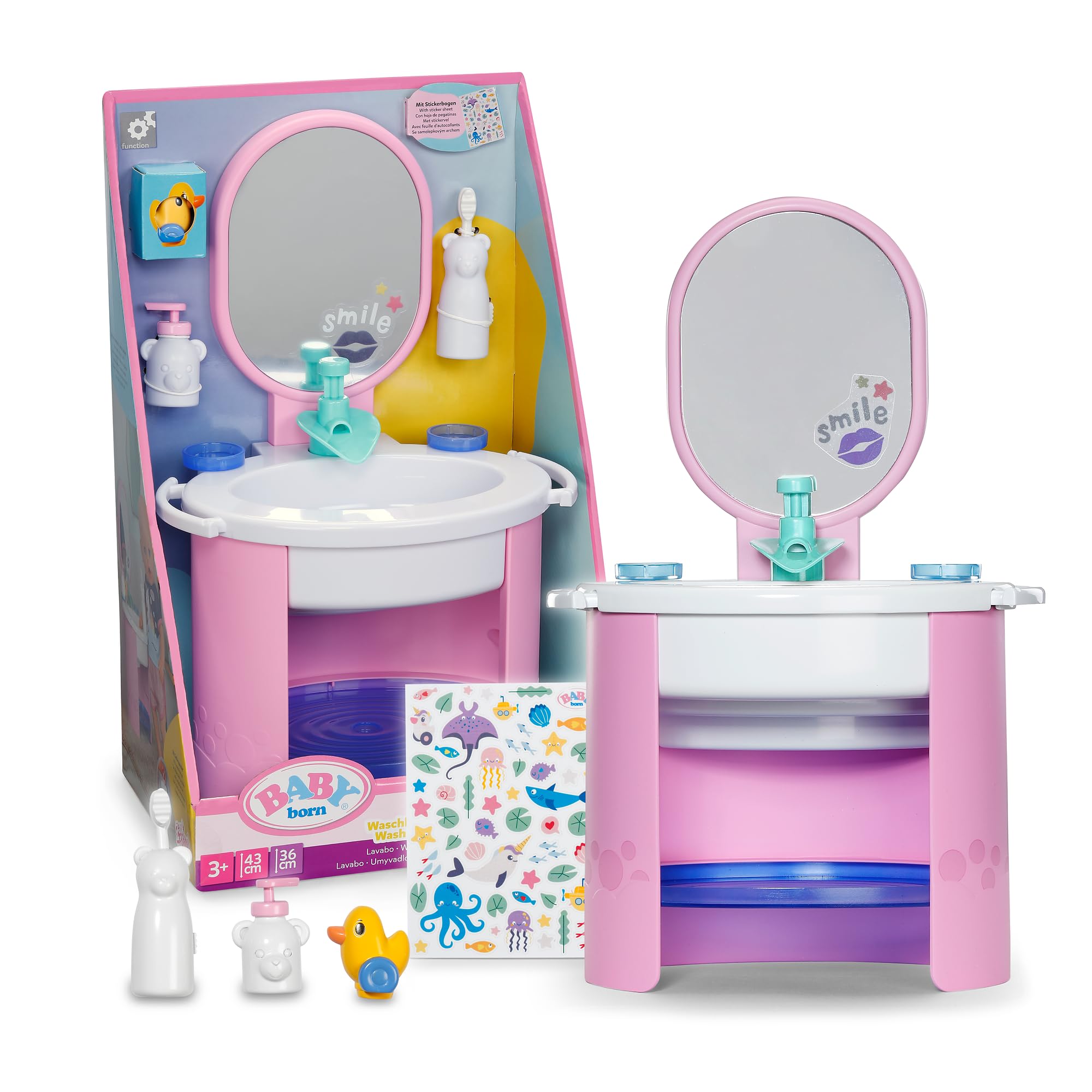 baby-born-waschbecken-mit-sound-und-zubeh-r-f-r-36-und-43-cm-puppen image 1