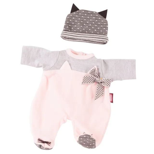 g-tz-kombi-cosy-cat-strampler-mit-m-tze-f-r-babypuppen-42-46-cm image 1