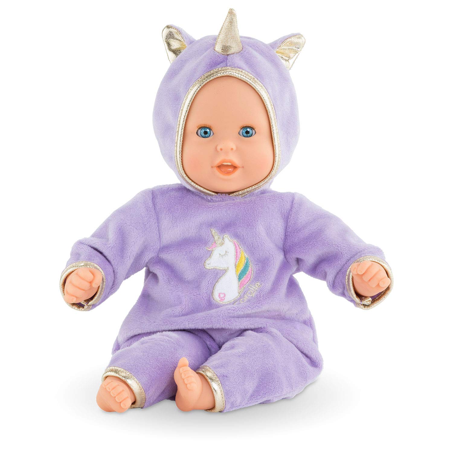 corolle-9000100490-mon-premier-poupon-calin-30-cm-weichk-rperpuppe-einhorn-mit-v image 1