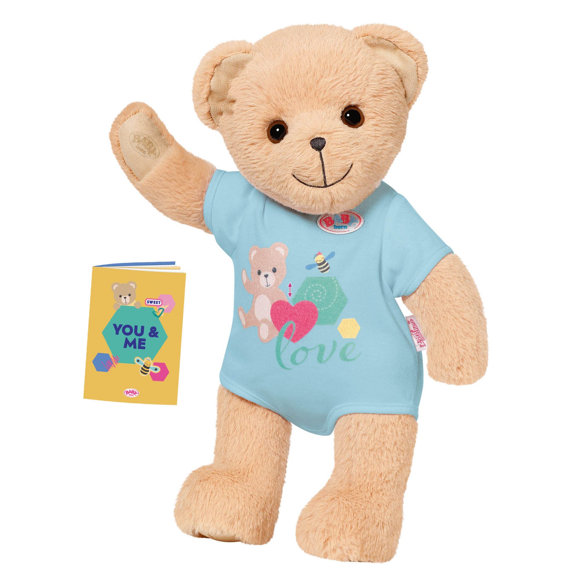 baby-born-b-r-blau-mit-blauem-strampler-teddy-kuscheltier-zapf-creation-835616 image 4