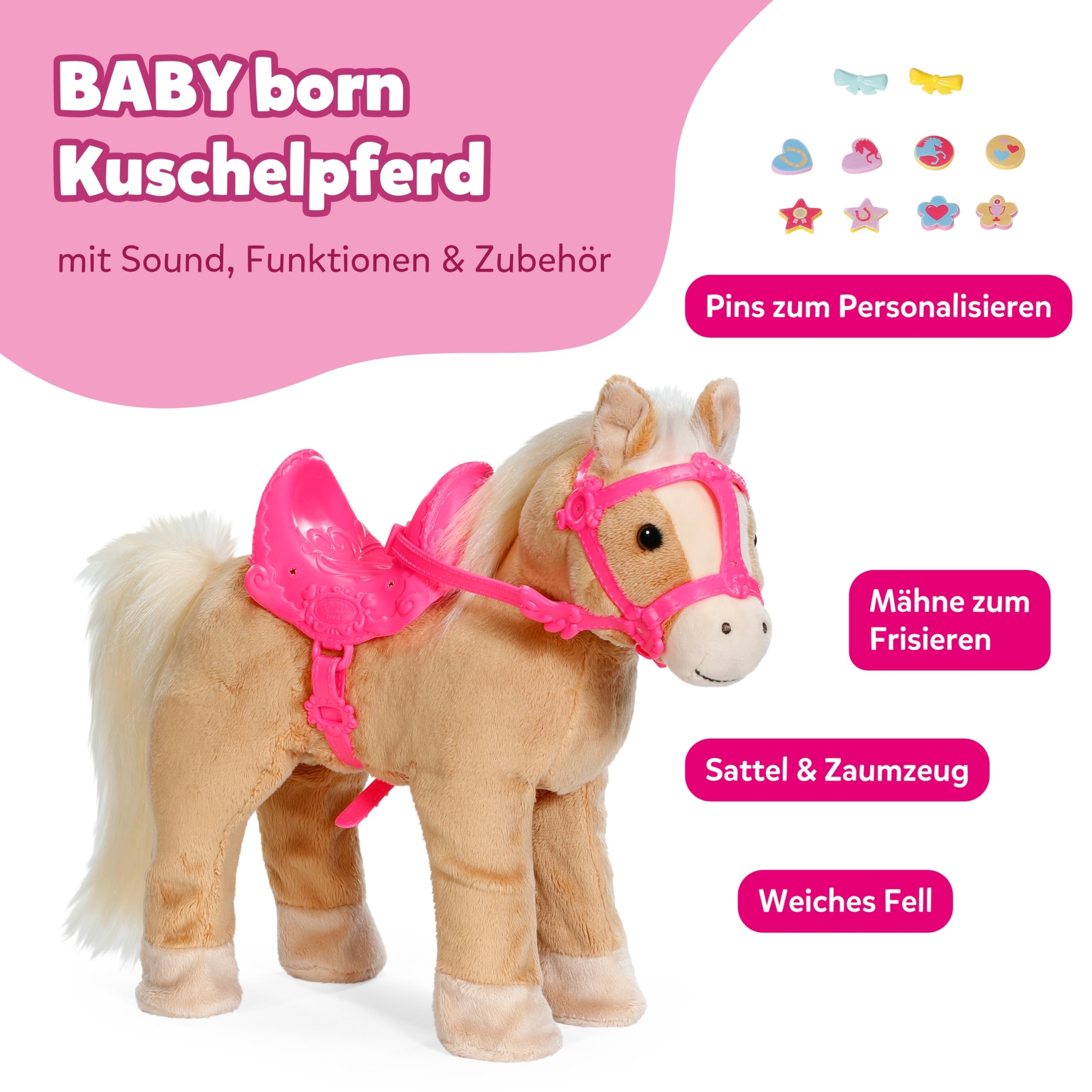 baby-born-mein-pferd-cutie-mit-transportbox-pl-schpferd-mit-funktion-39-cm image 2