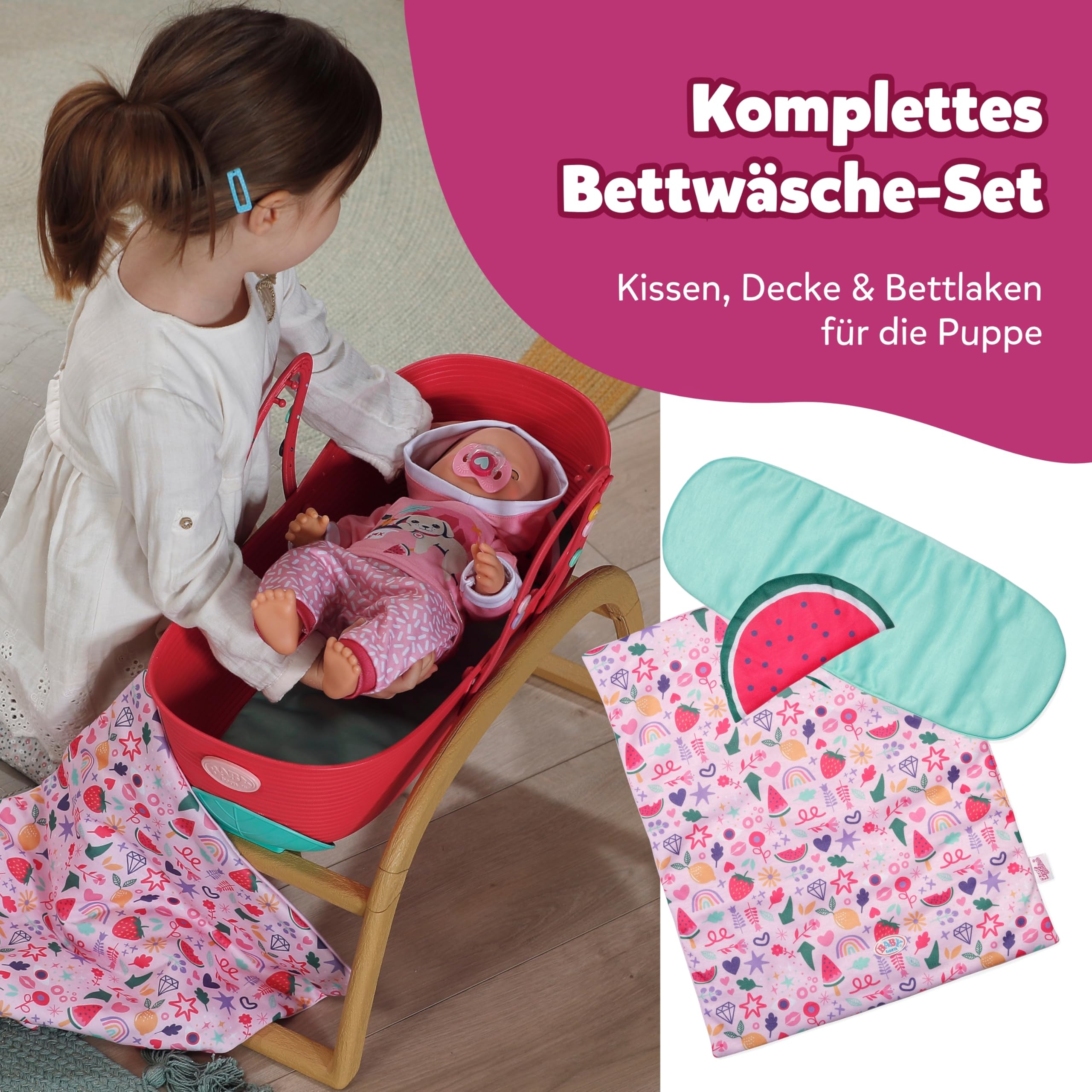 baby-born-3-in-1-stubenwagen-mit-click-play-puppenbett image 5