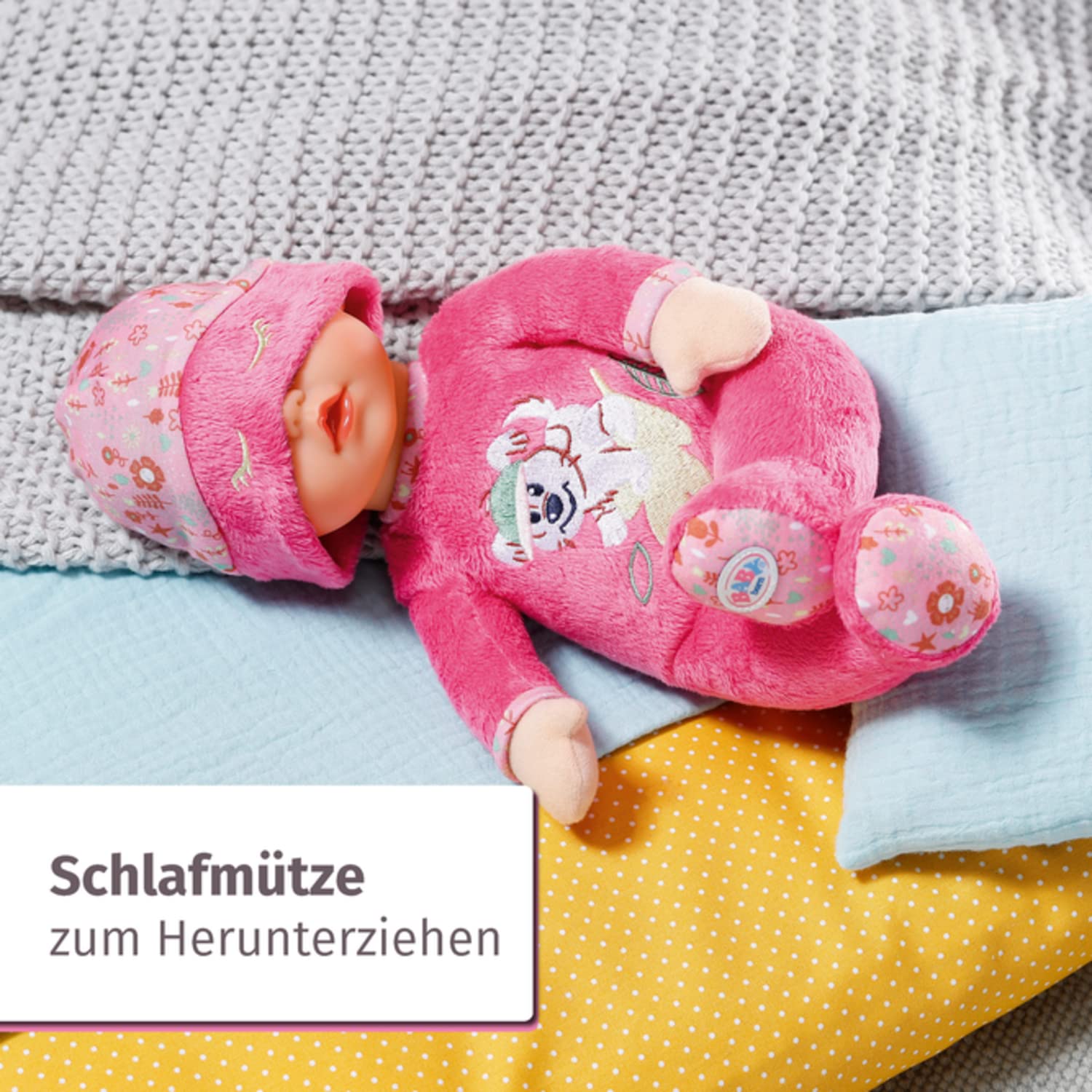 baby-born-sleepy-for-babies-pink-stoffpuppe-30-cm-waschbar-mit-rassel-ab-geburt image 4