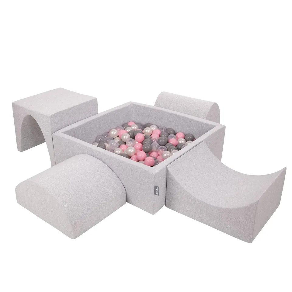 kiddymoon-spielplatz-schaumstoff-mit-quadratischem-b-llebad-200-b-lle-hellgrau-p image 1