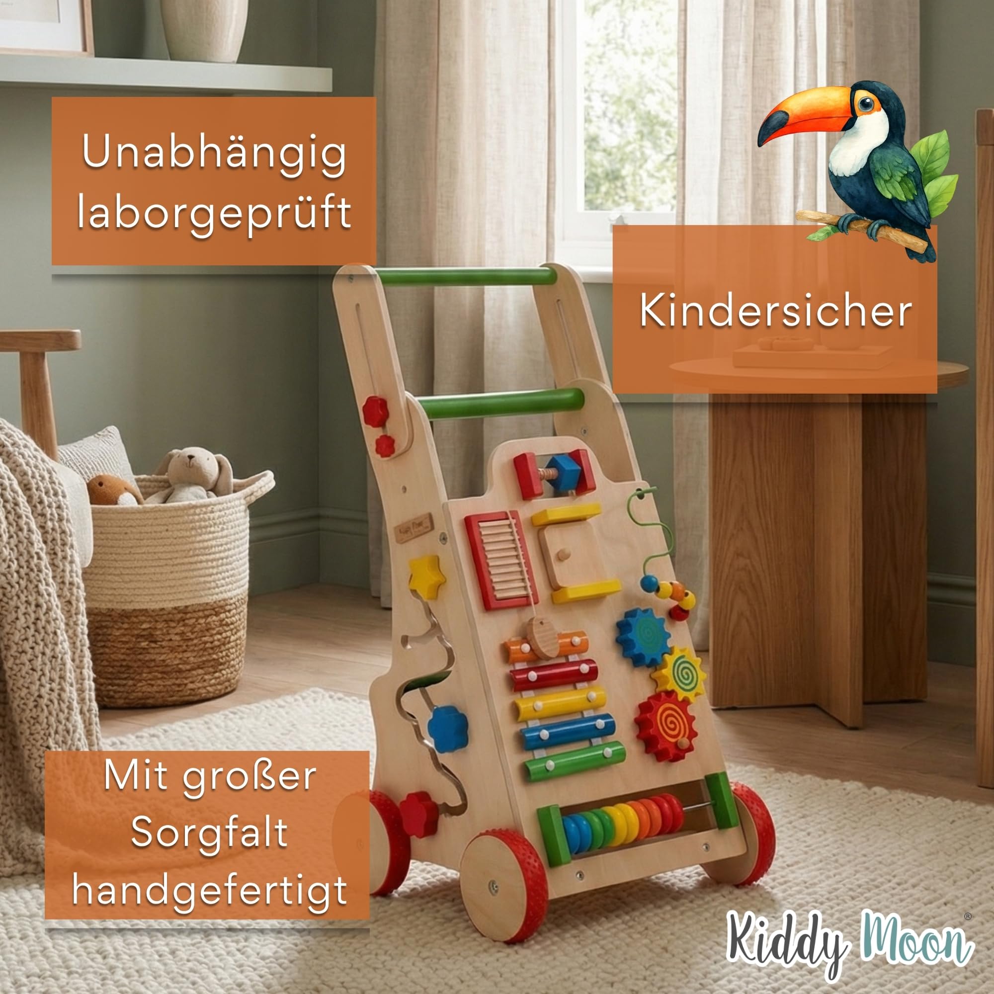 kiddymoon-wk-002-lauflernwagen-aus-holz-multifunktion-mehrfarbig image 4