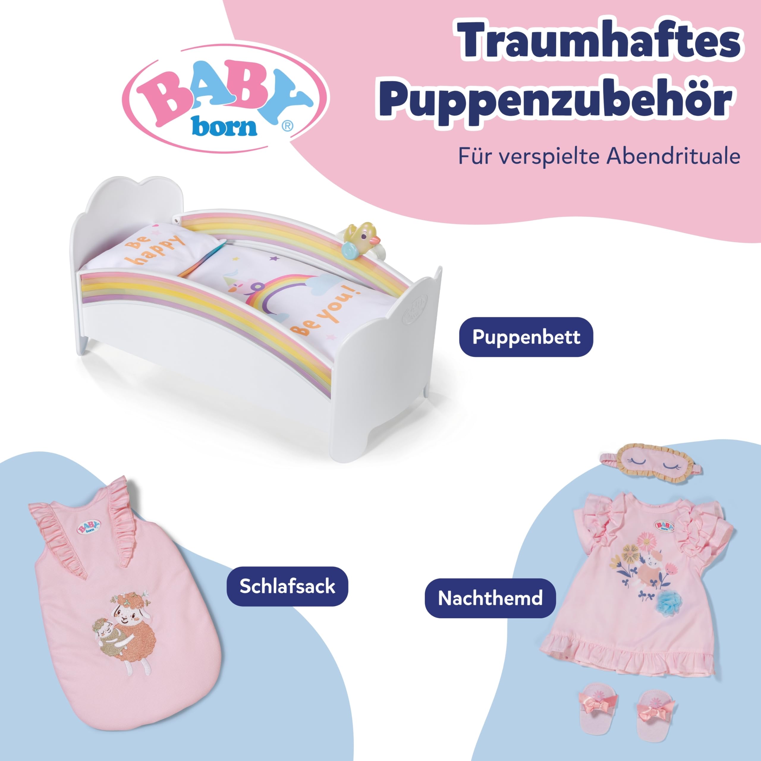 baby-born-nachthemd-set-f-r-43-cm-puppen-mit-schlafmaske-und-pantoffeln image 5