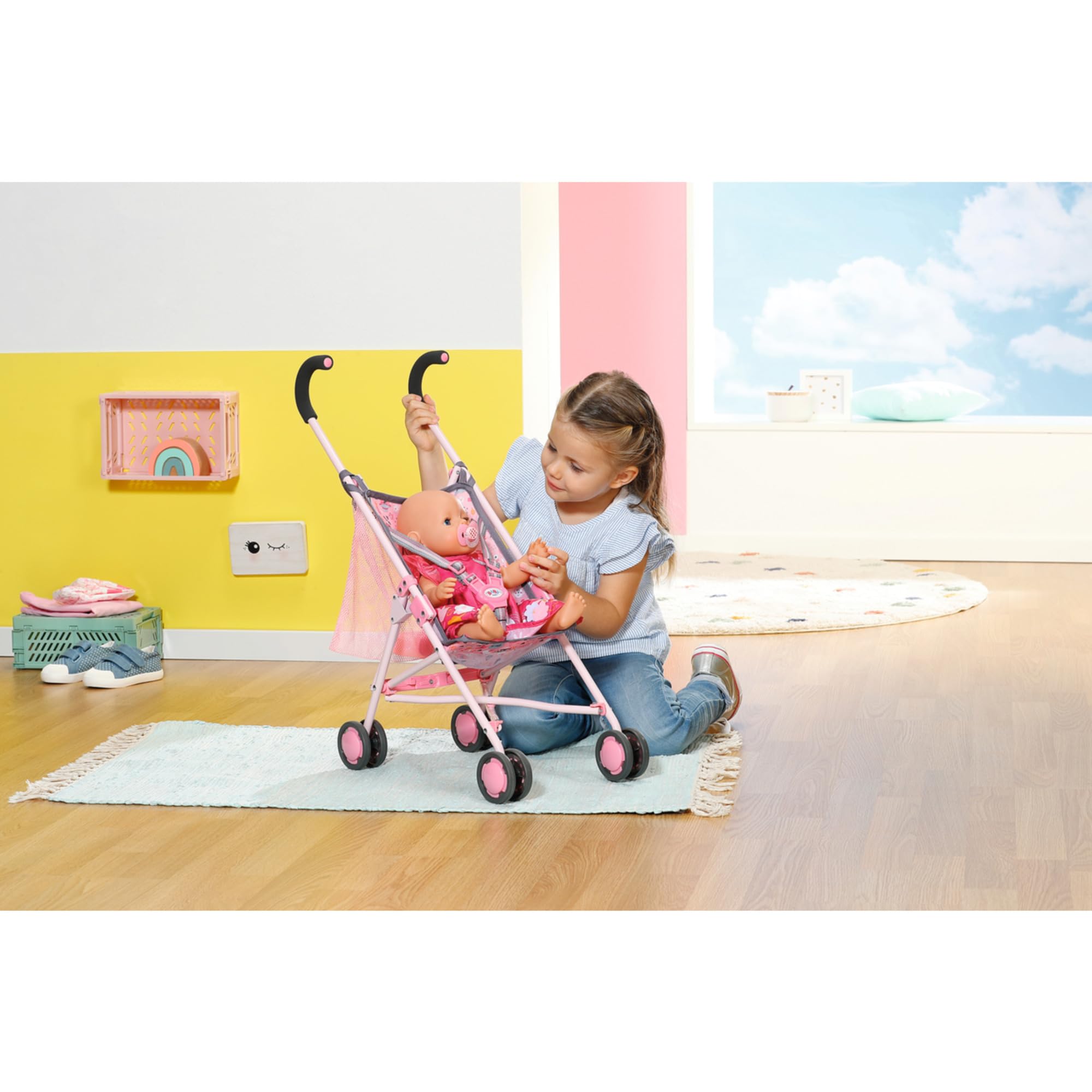baby-born-stroller-puppenwagen-faltbar-rosa-62-cm image 6