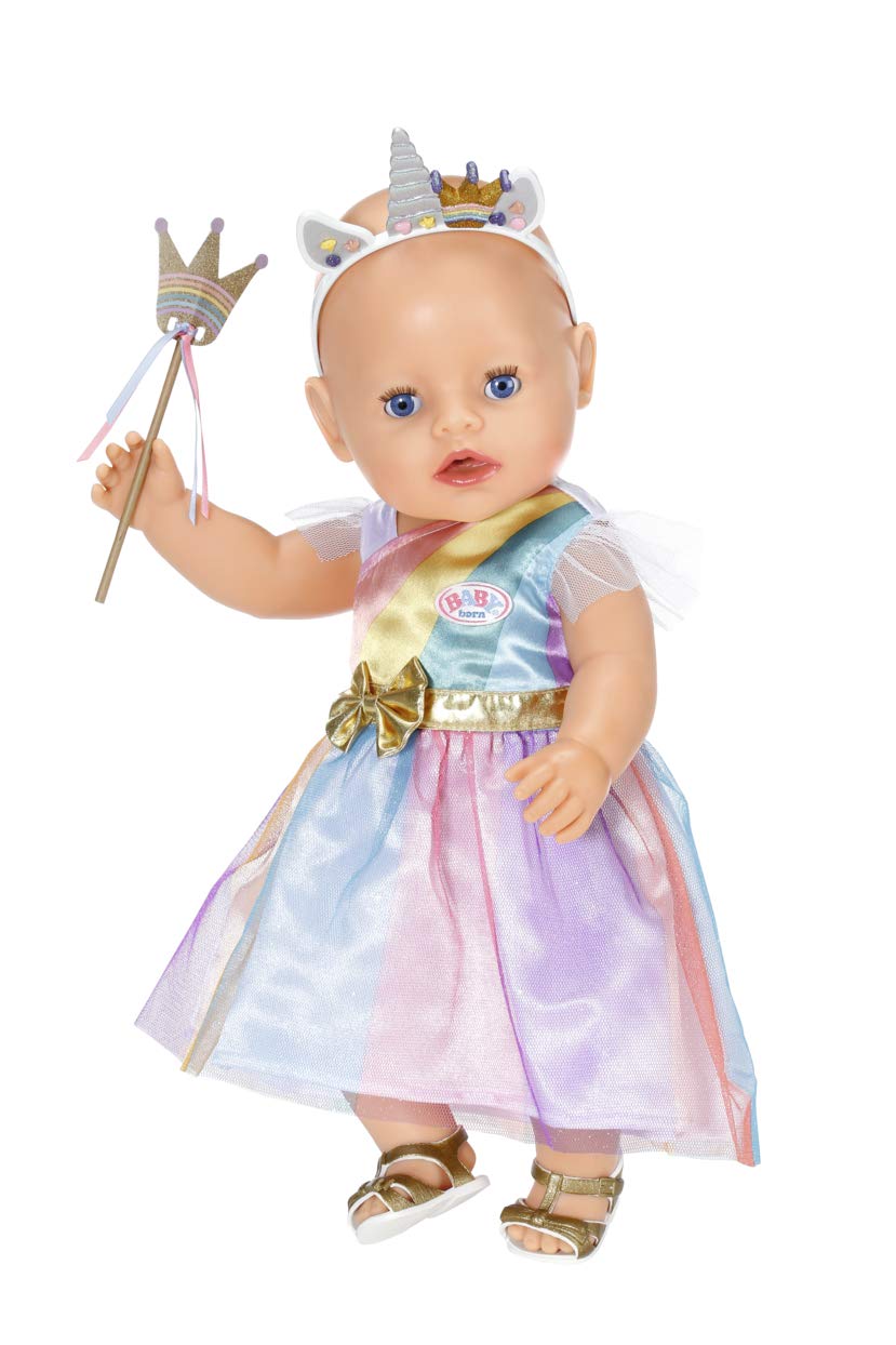 baby-born-832028-fantasy-deluxe-prinzessin-regenbogen-kost-m-f-r-43-cm-puppen image 2