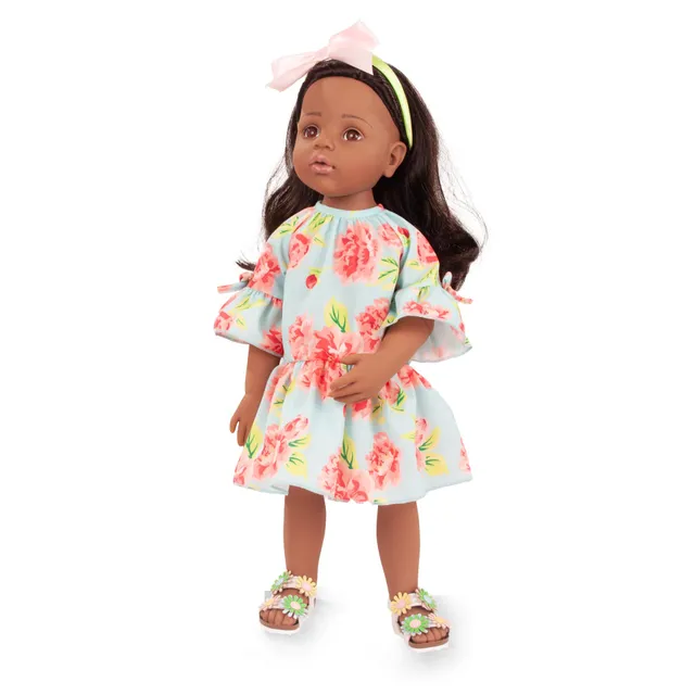 g-tz-happy-kidz-ava-puppe-50-cm-multigelenk-stehpuppe-schwarze-haare image 1