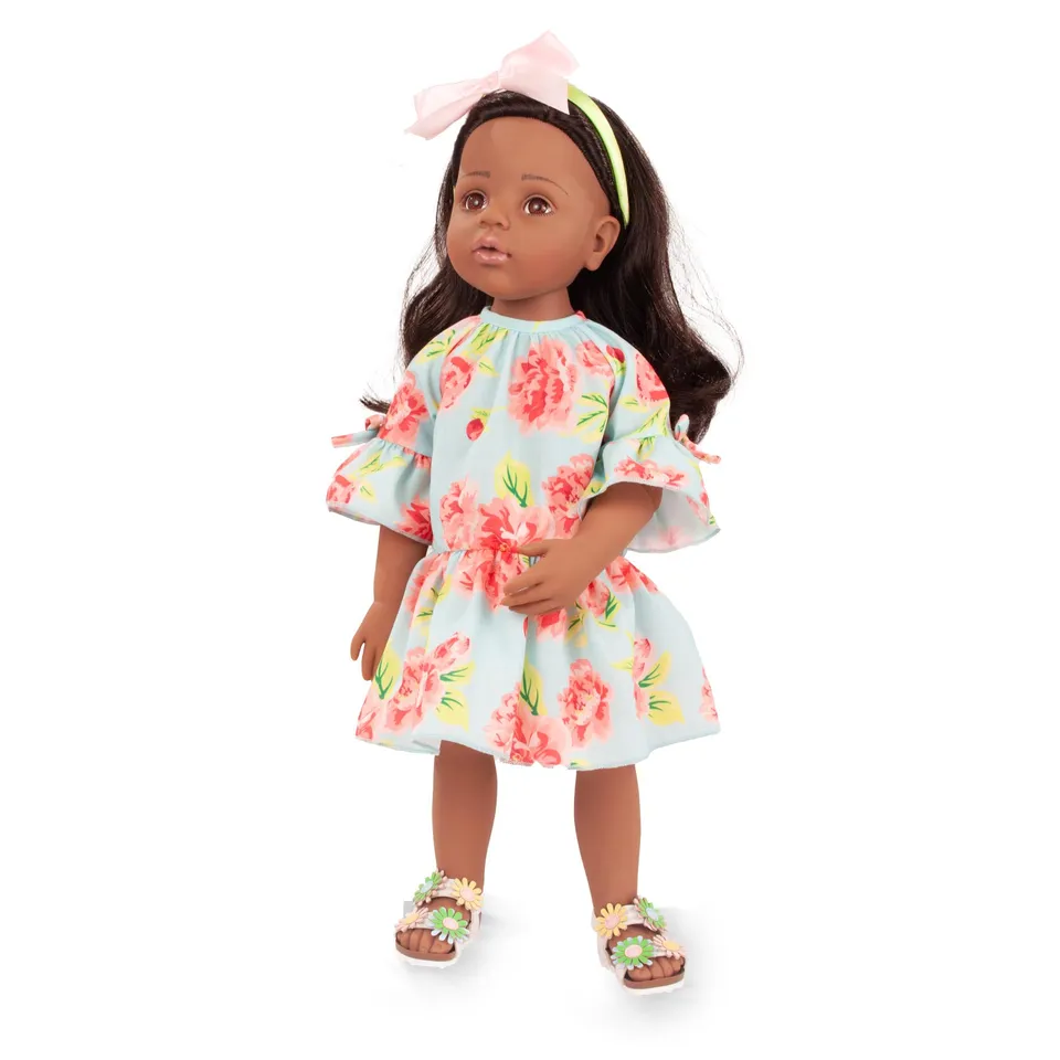 g-tz-happy-kidz-ava-puppe-50-cm-multigelenk-stehpuppe-schwarze-haare image 1